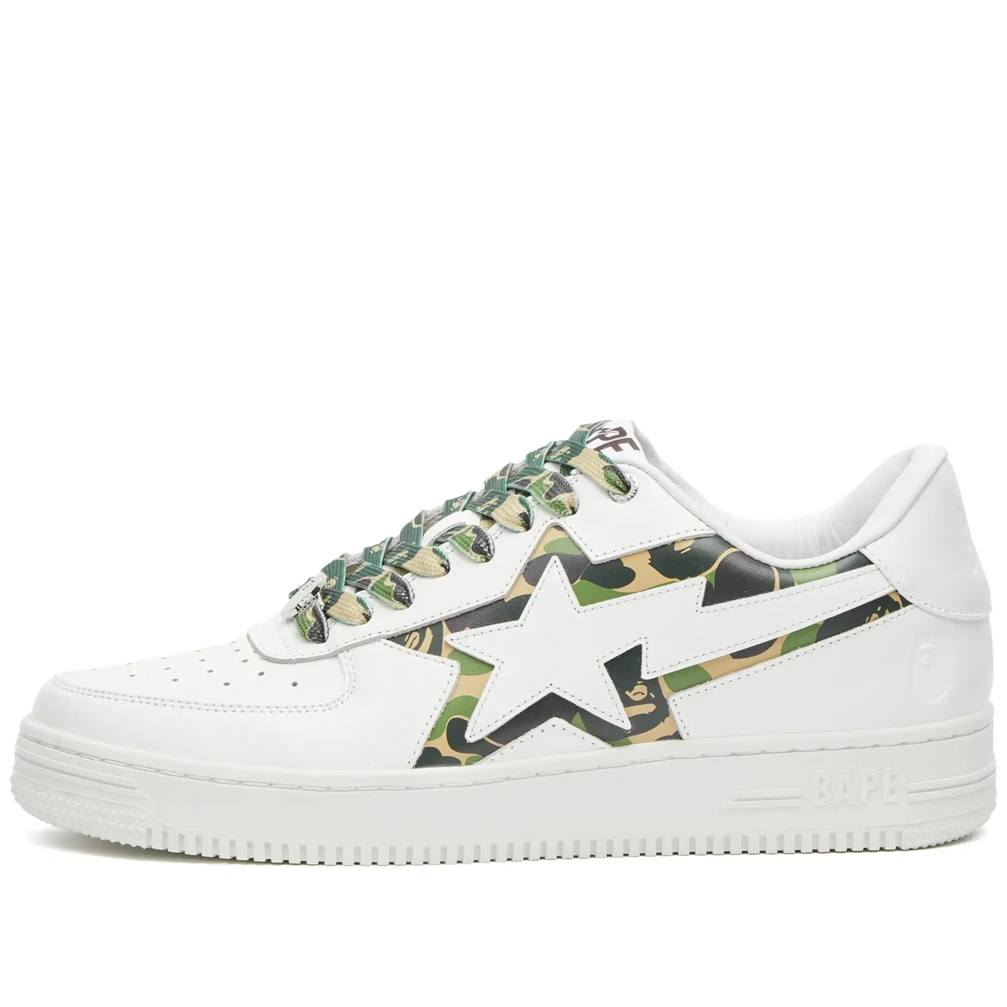 A Bathing Ape Men's BAPE Sta ABC Camo Cut Out Sneaker Green