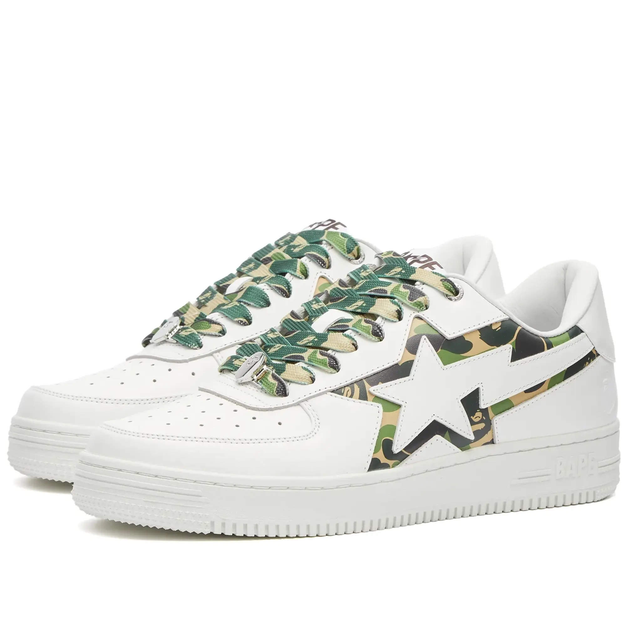 A Bathing Ape Men's BAPE Sta ABC Camo Cut Out Sneaker Green