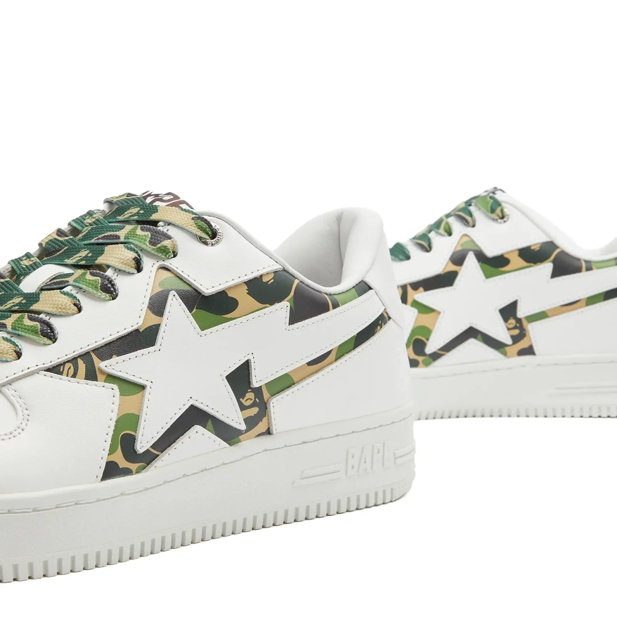 A Bathing Ape Men's BAPE Sta ABC Camo Cut Out Sneaker Green