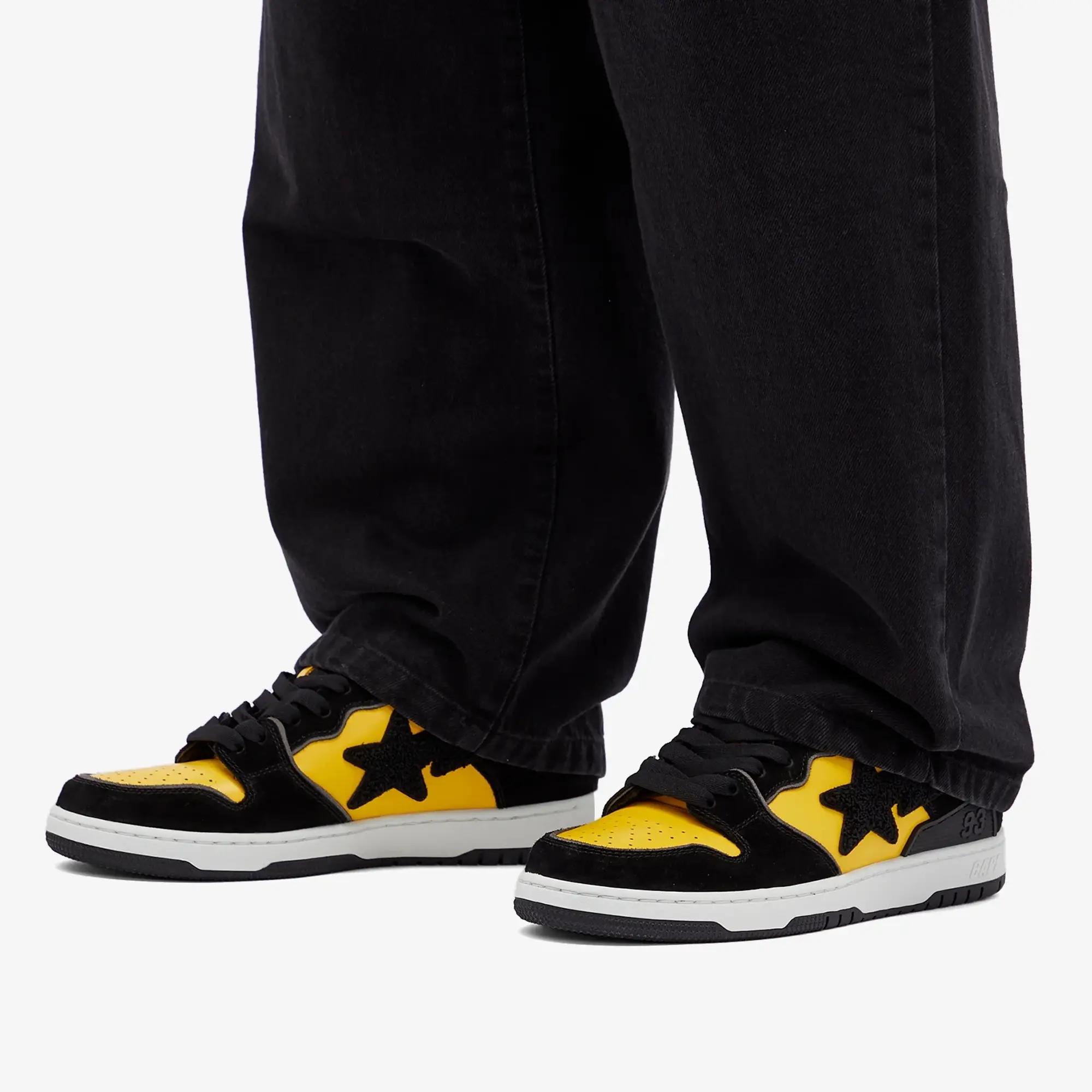 A Bathing Ape Men's SK8 Sta Sneaker Yellow