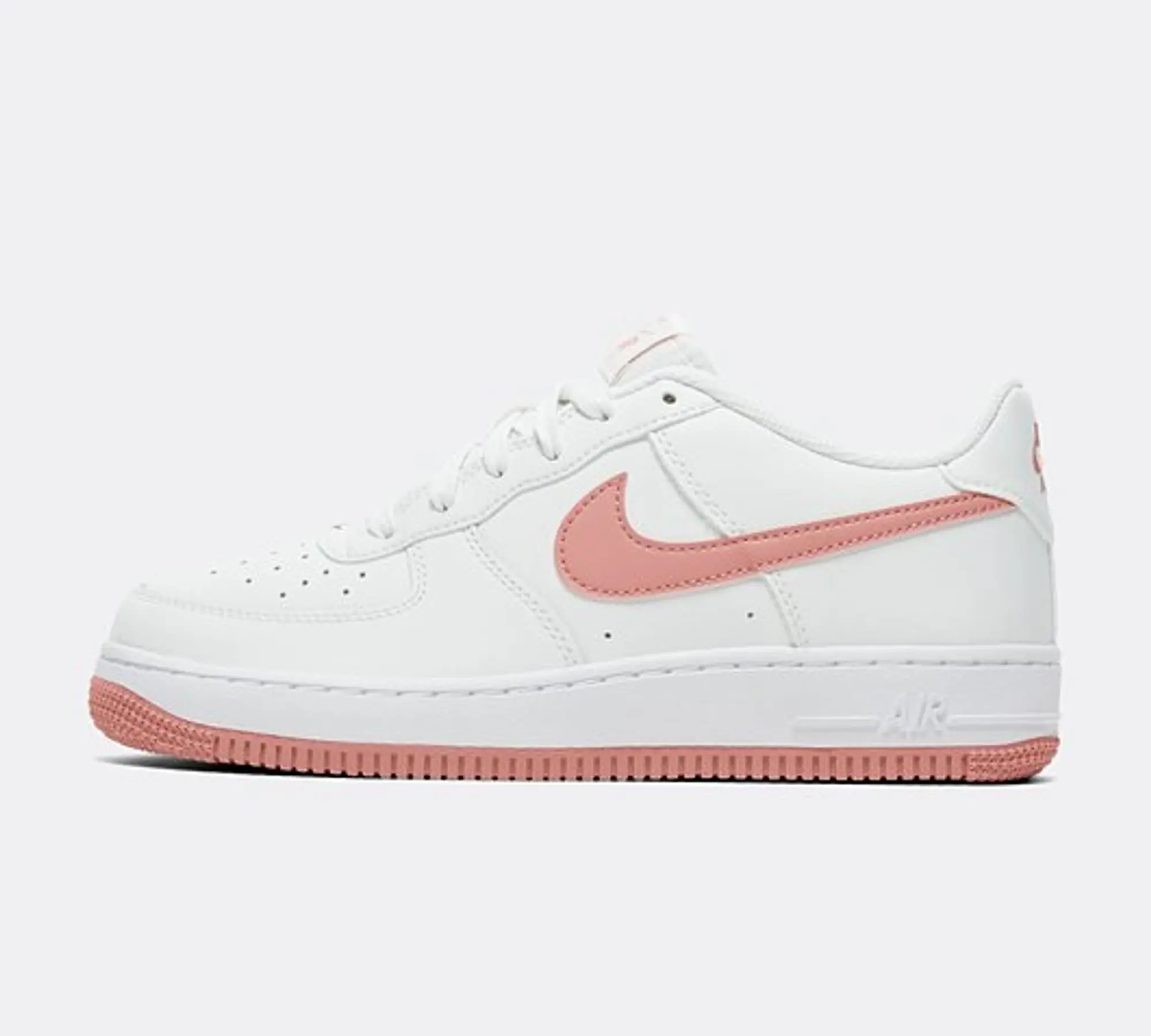 Nike Junior Air Force 1 Low Trainer Summit White Red Stardust DV7762 102 FOOTY.COM