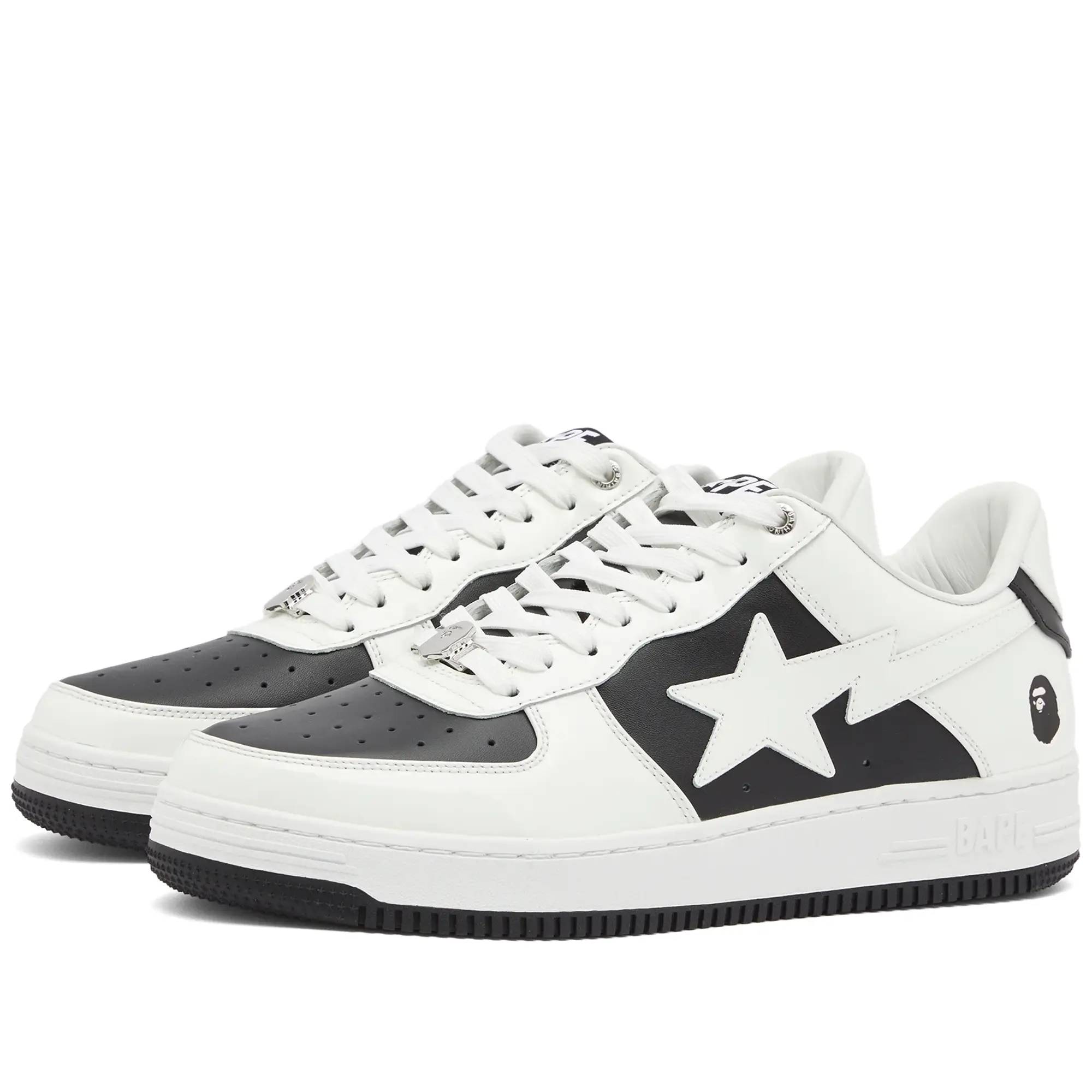 A Bathing Ape Men's BAPE Sta Leather Sneaker Black