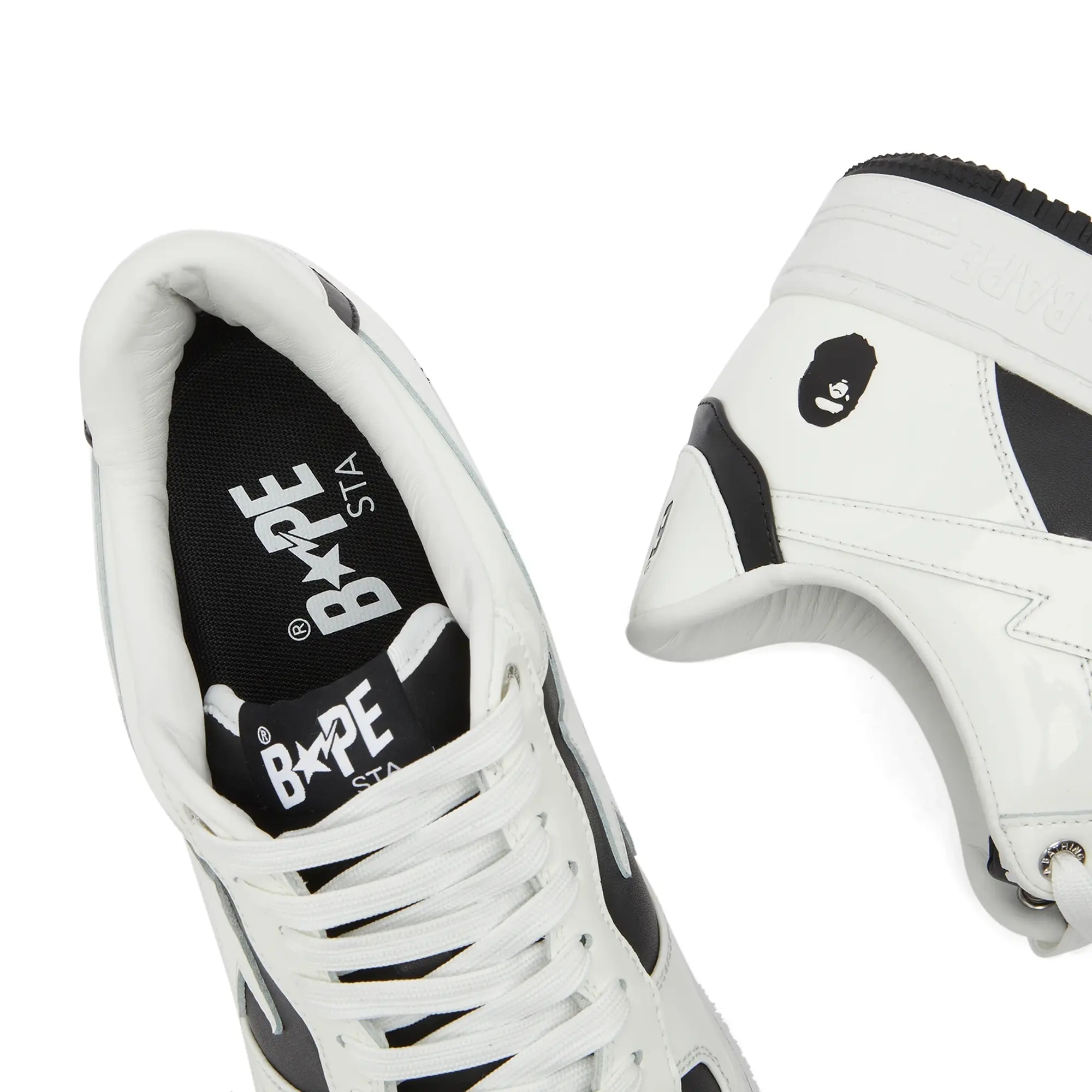 A Bathing Ape Men's BAPE Sta Leather Sneaker Black