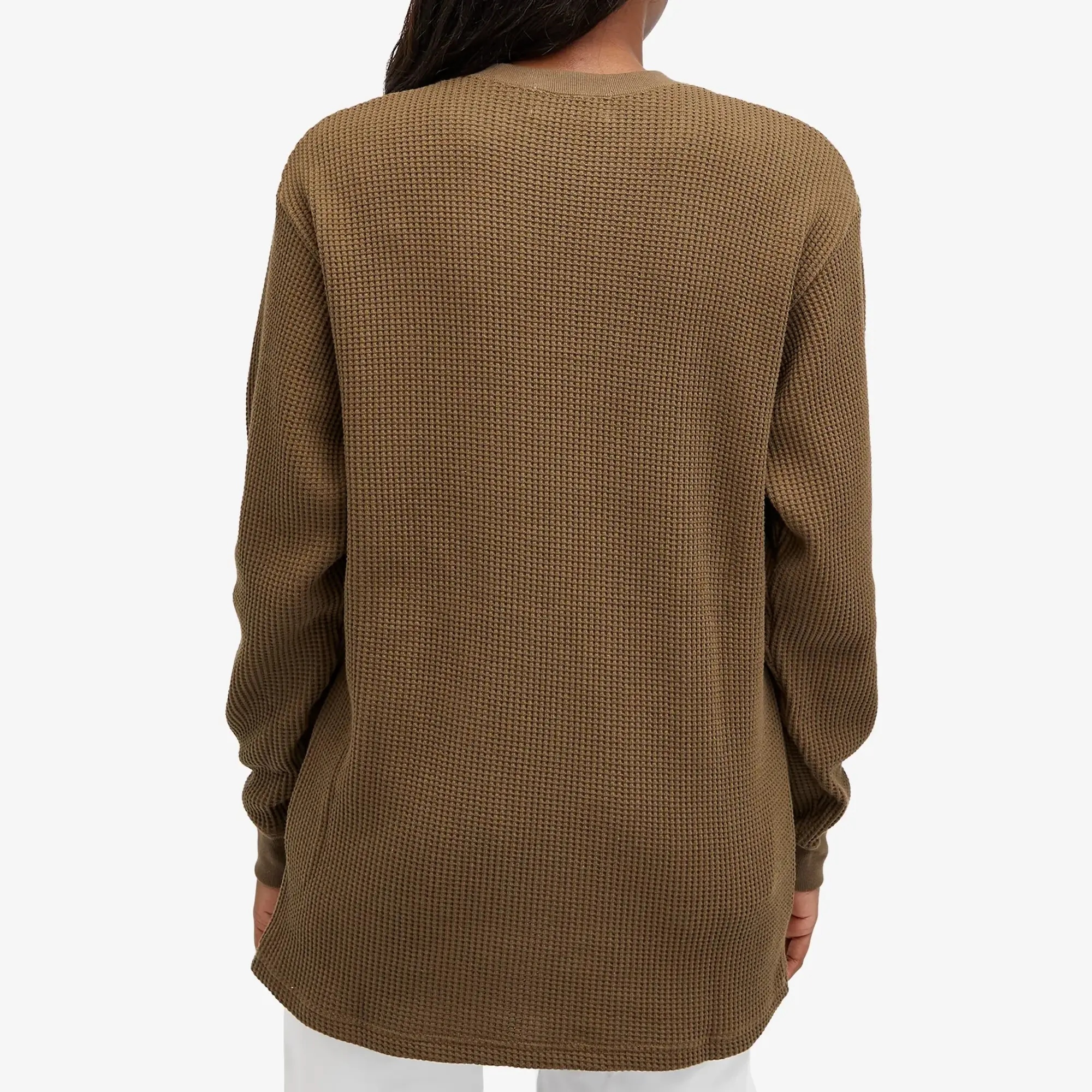 A Bathing Ape Women's Ape Head Waffle Top Olive Drab