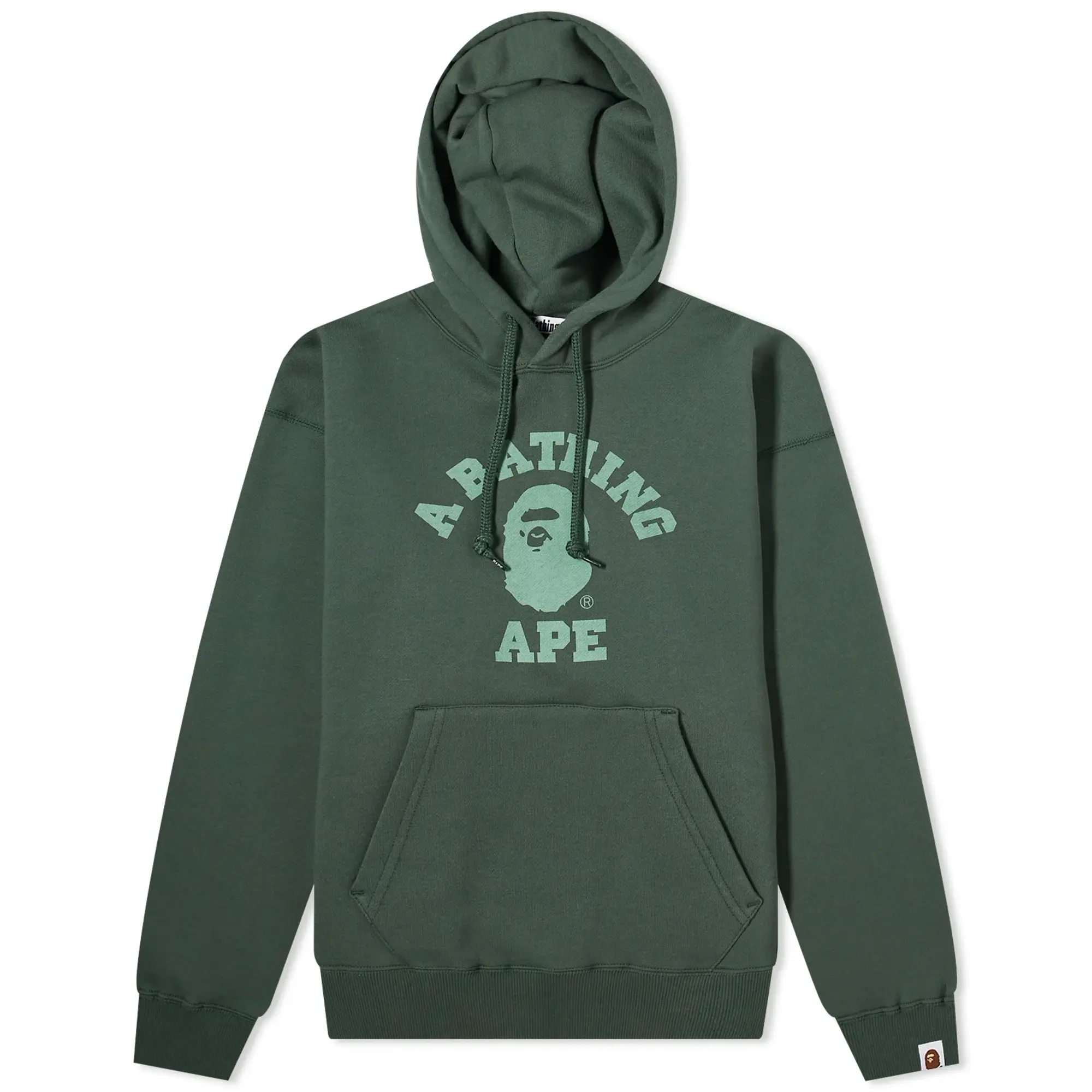 A Bathing Ape Women's College Pullover Hoodie Green