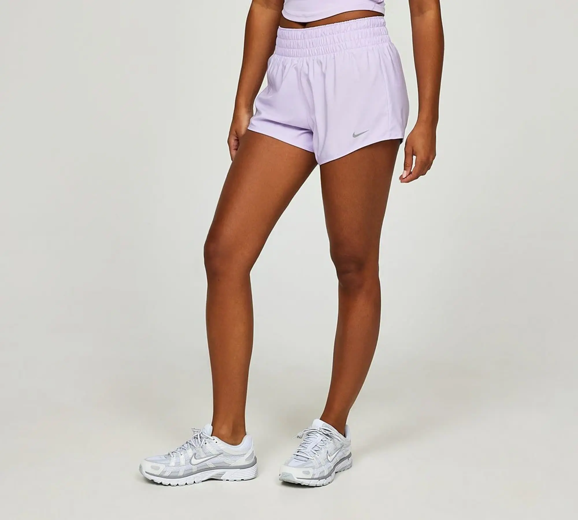 Nike Womens One Dri-FIT Mid-Rise 3 inch Short - Purple - Size XS - Purple