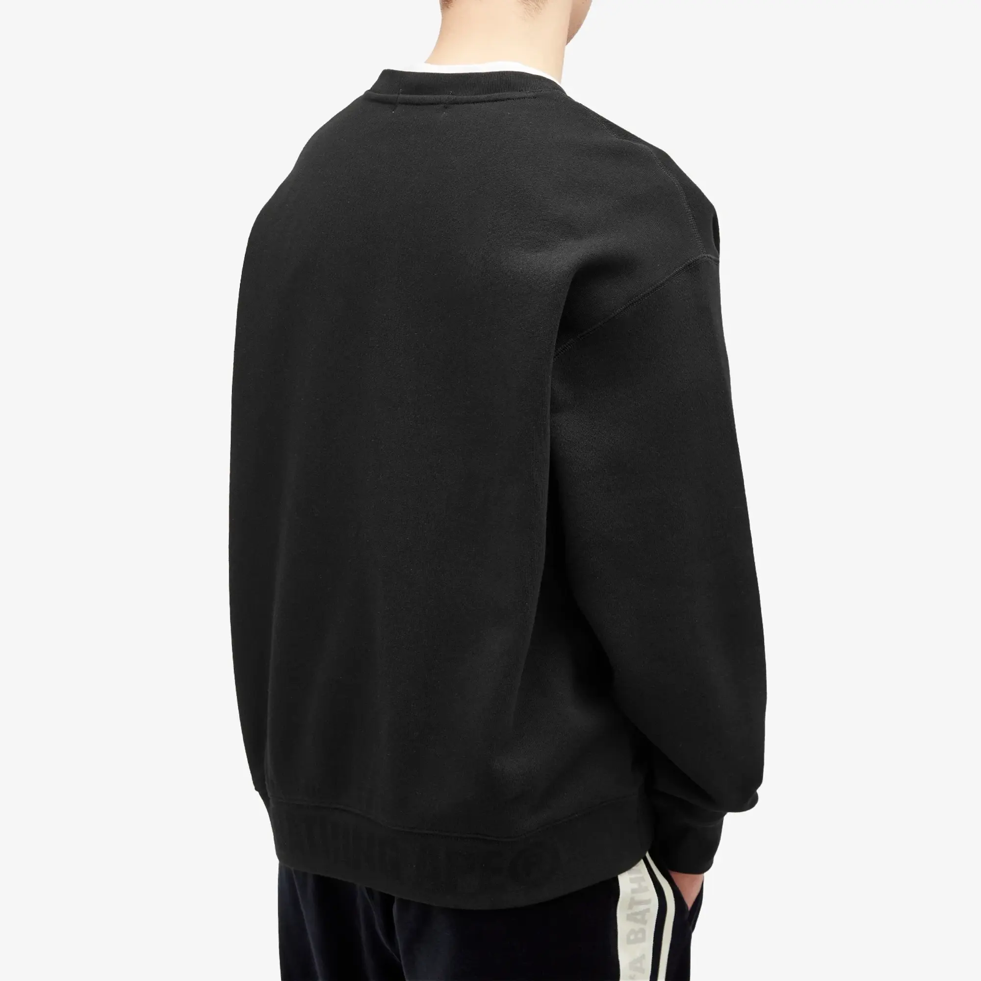 A Bathing Ape Men's Ape Head One Point Crewneck Black