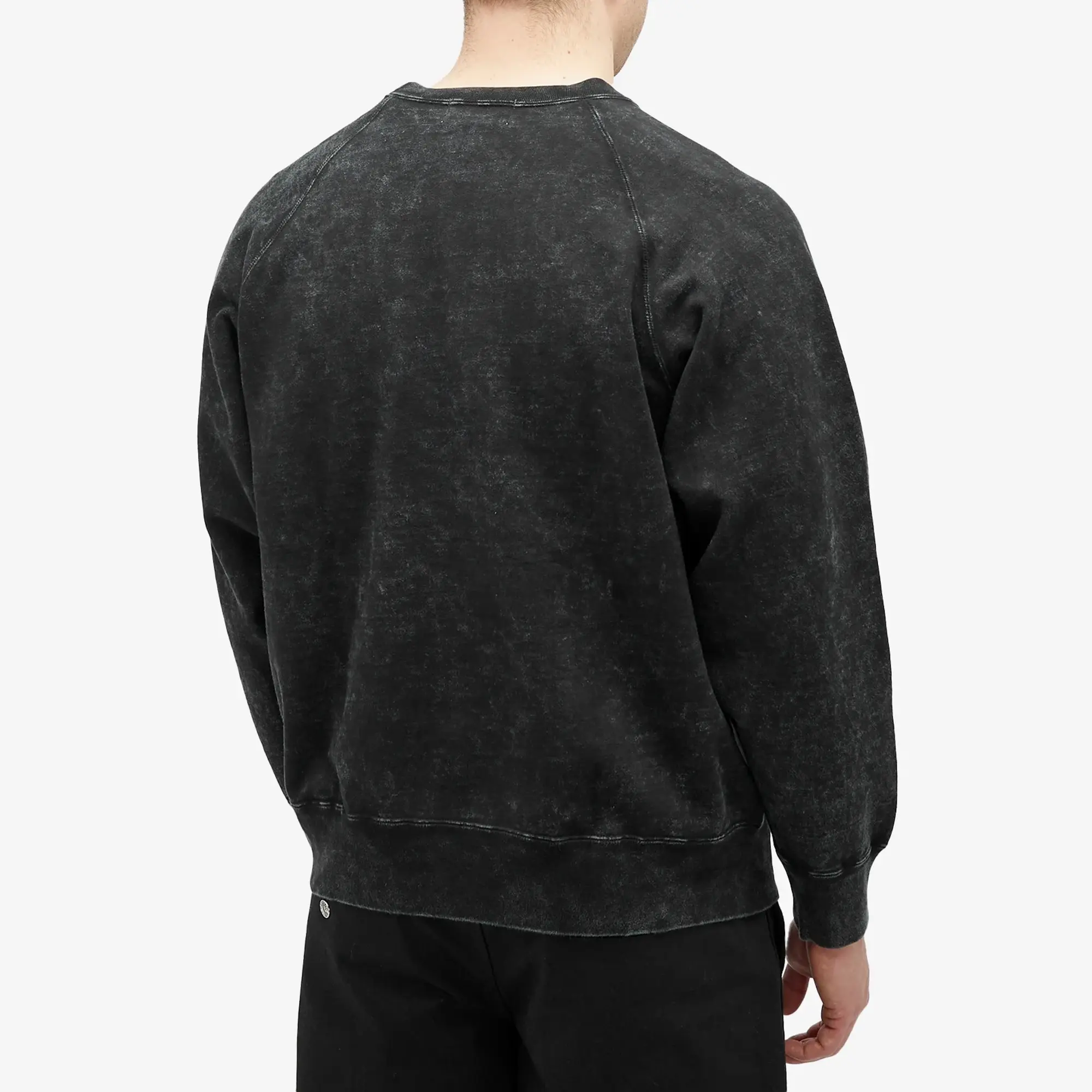 A Bathing Ape Men's Overdye Crew Neck Sweatshirt Black