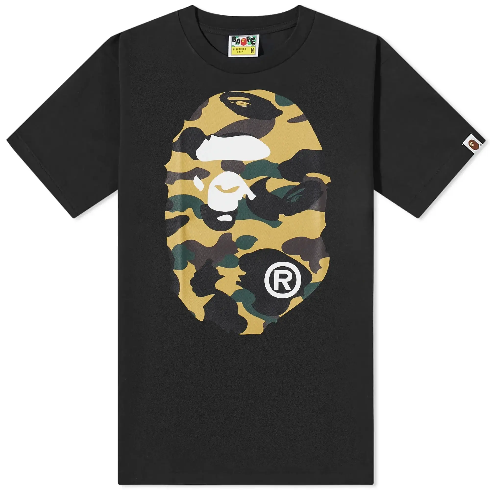 Bape on sale Camo Head Black T-Shirt Medium Size