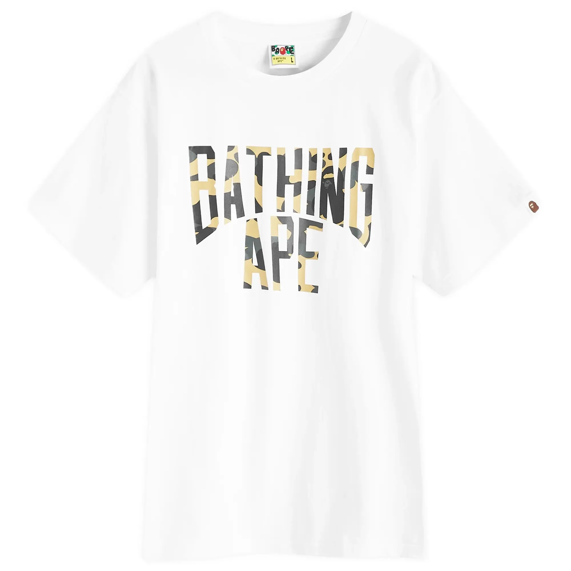 T-Shirt A Bathing Ape 1St Camo Nyc Logo Tee White Xxl
