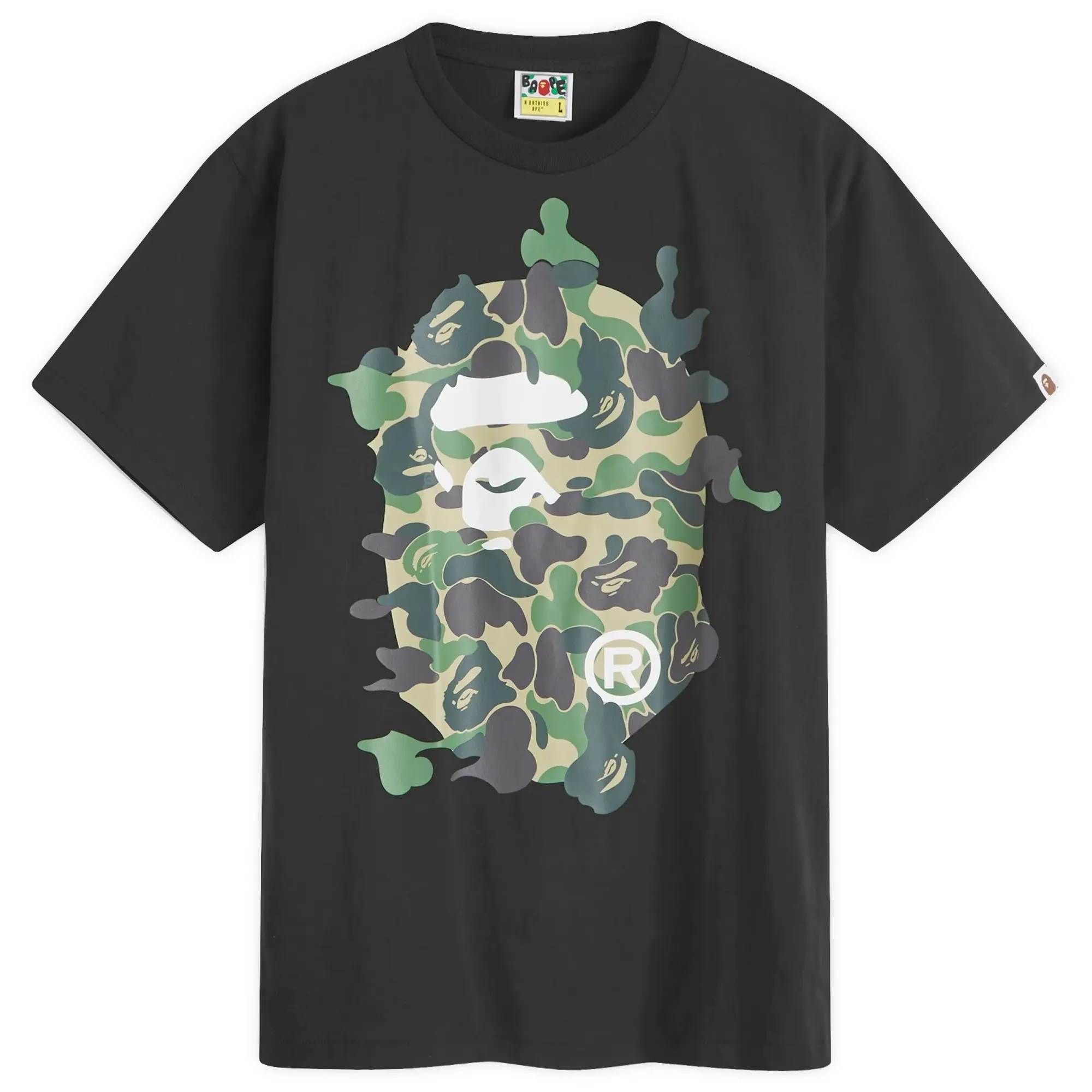 A Bathing Ape Men's ABC Camo Rebuild Big Ape Head T-Shirt Black/Green