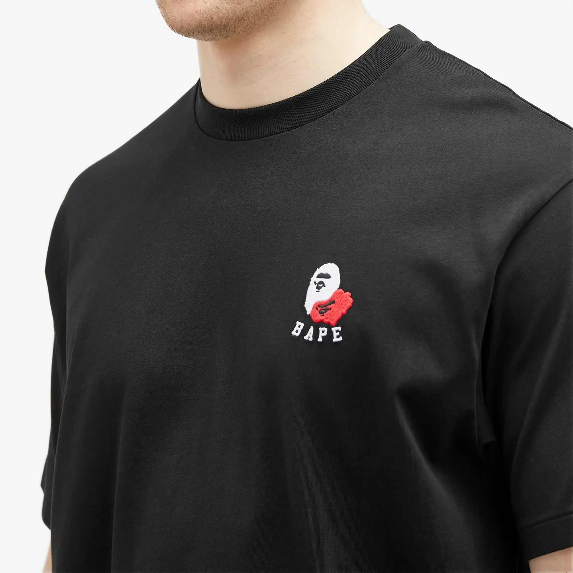 A Bathing Ape Men's Ape Head 2 Point T-Shirt Black
