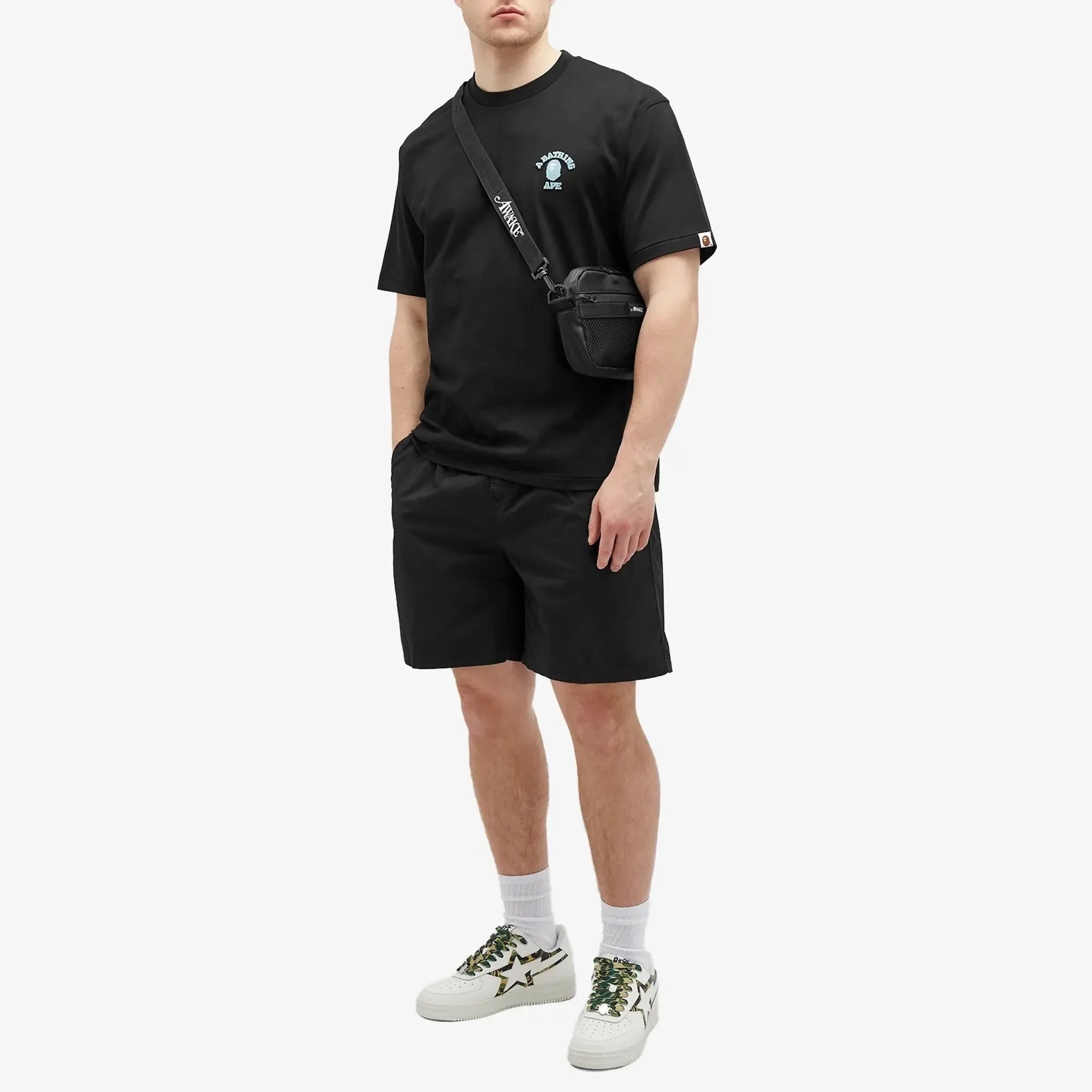 A Bathing Ape Men's College One Point T-Shirt Black