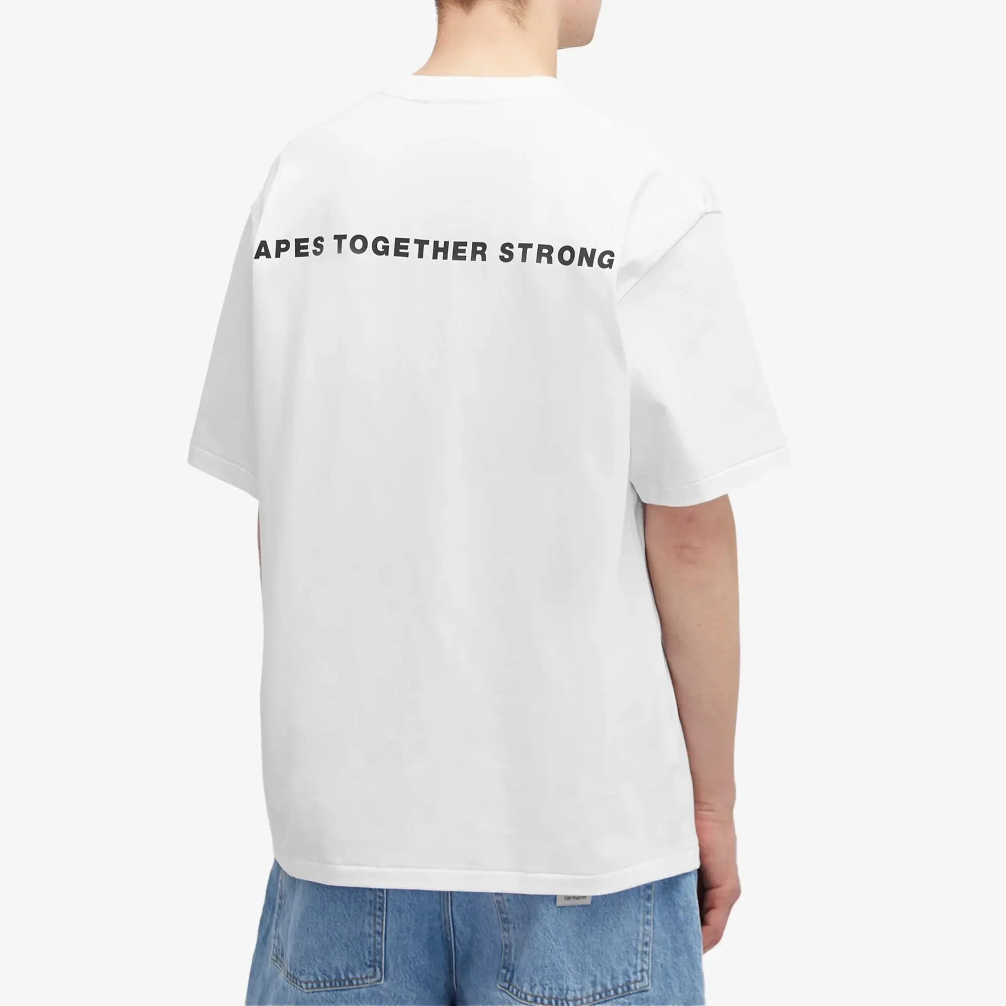 A Bathing Ape Men's One Point Shark Sejin T-Shirt White