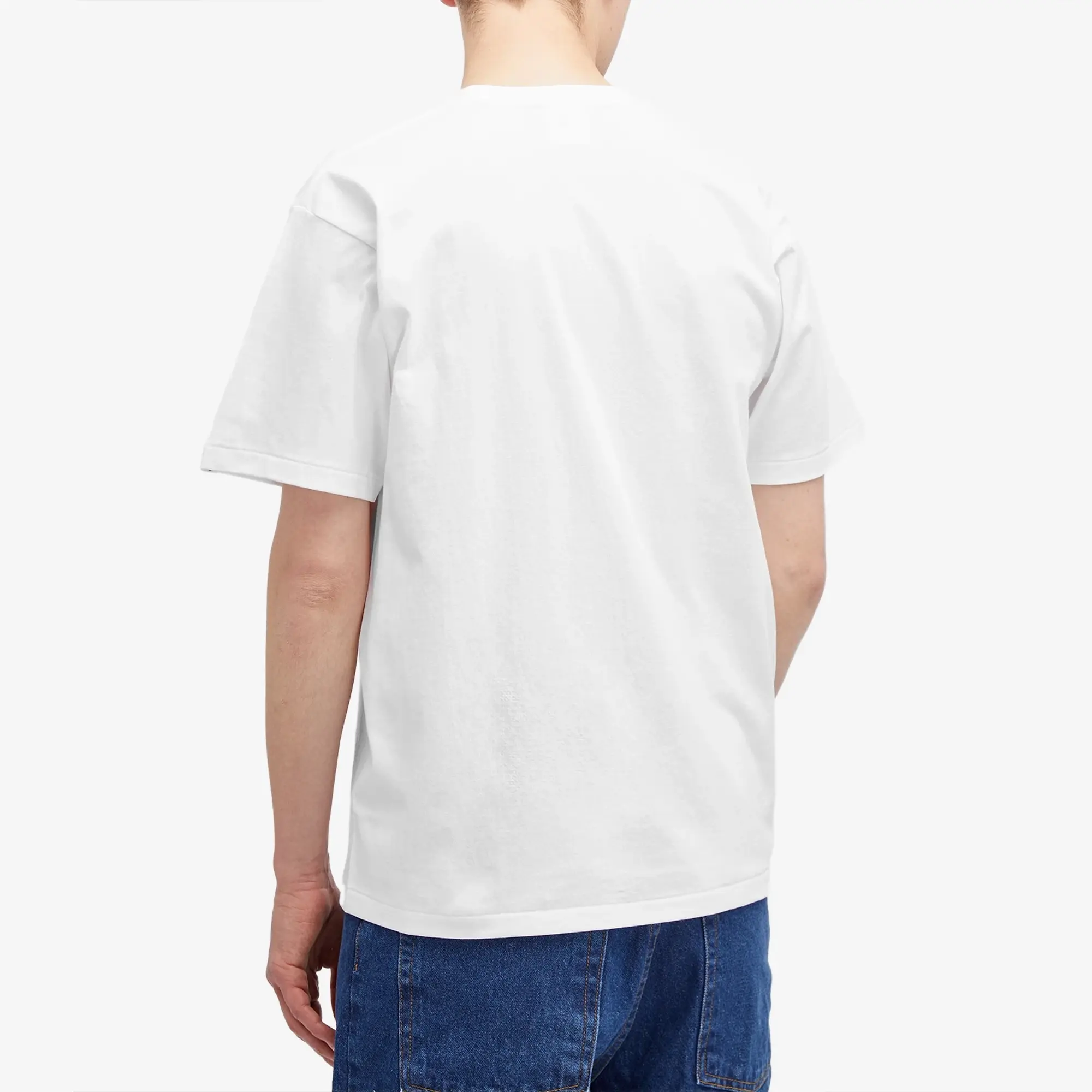 A Bathing Ape Men's ABC Camo on Big Ape T-Shirt White/Blue
