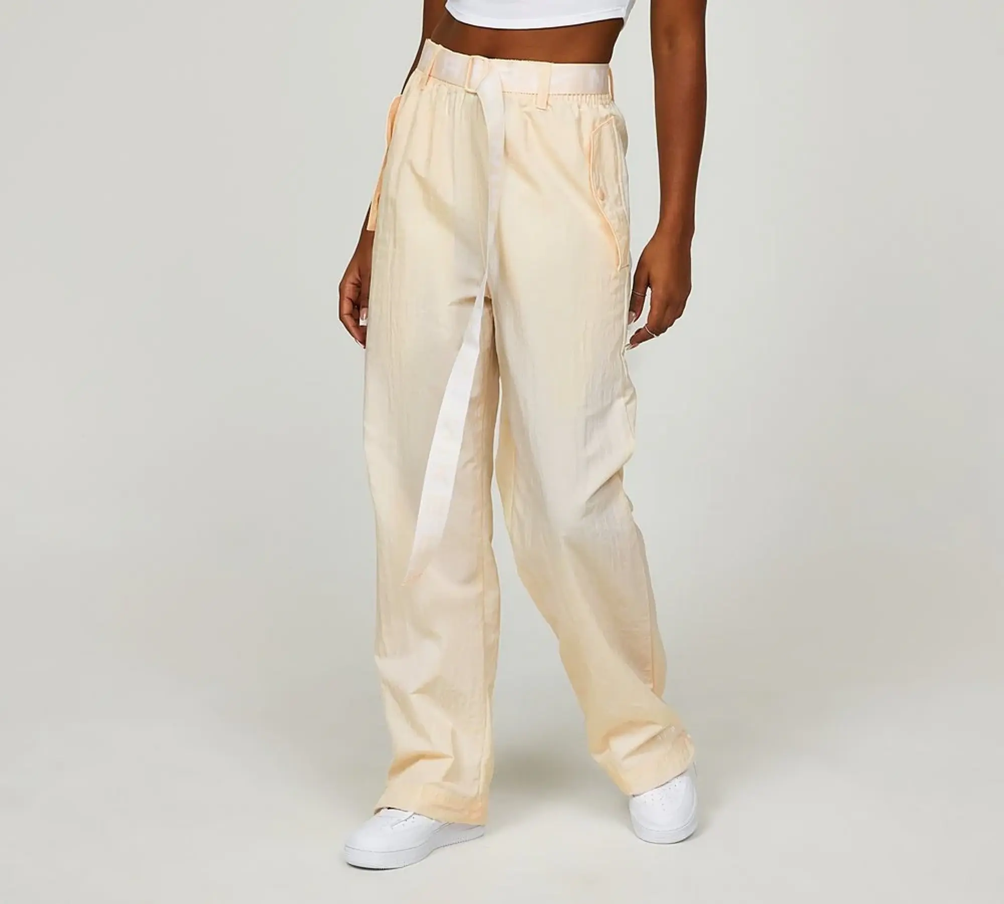 Nike Womens Air High Rise Woven Pant - Guava Ice / White