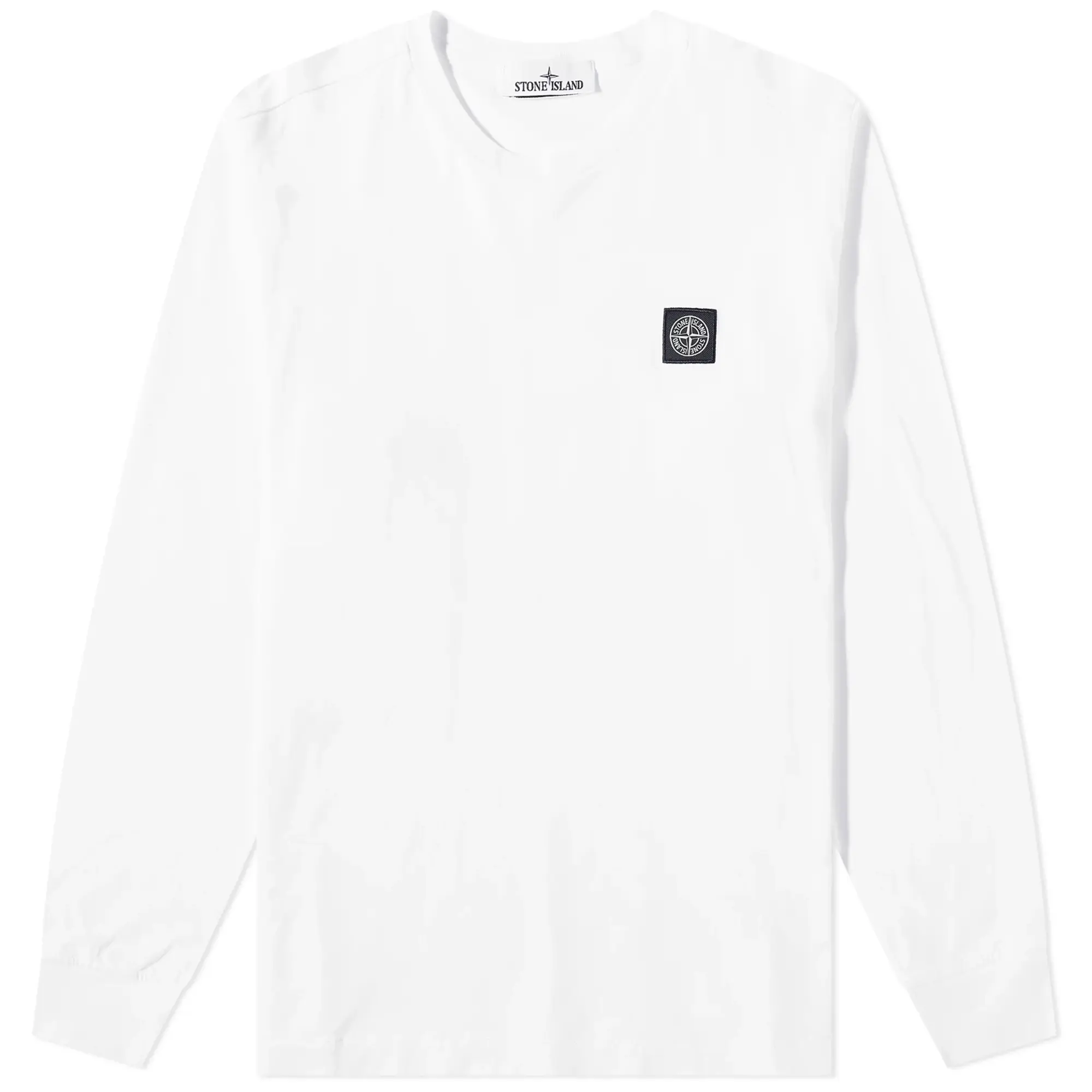 Stone Island Men's Long Sleeve Patch T-Shirt White