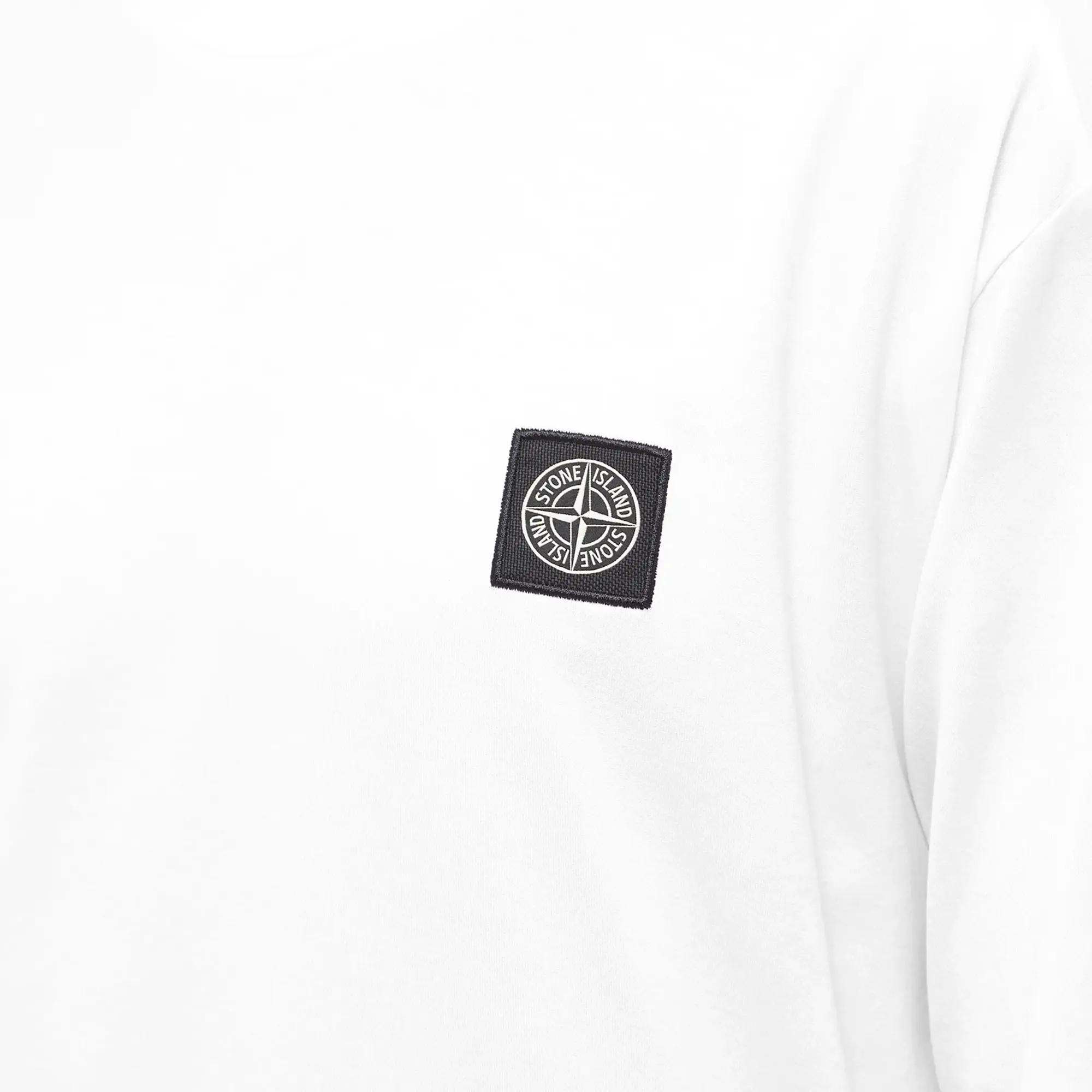 Stone Island Men's Long Sleeve Patch T-Shirt White
