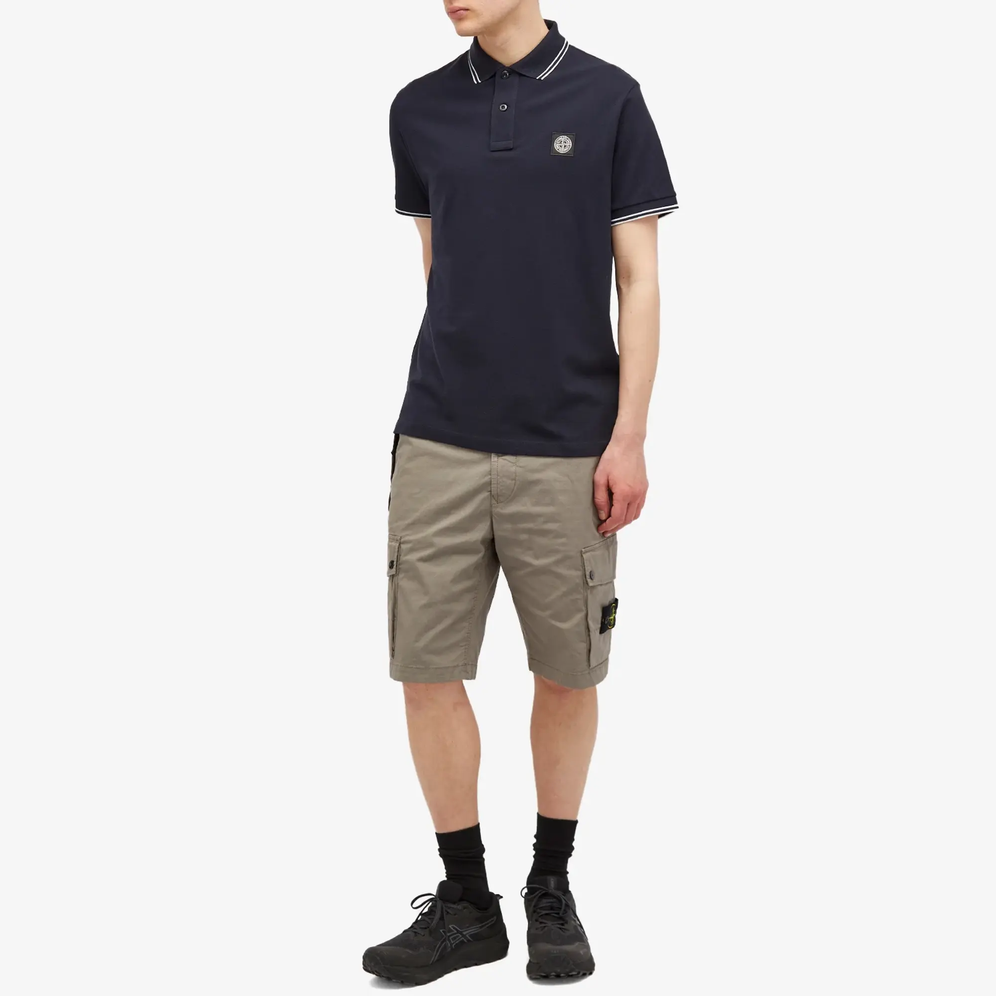 Stone Island Men's Patch Polo Navy
