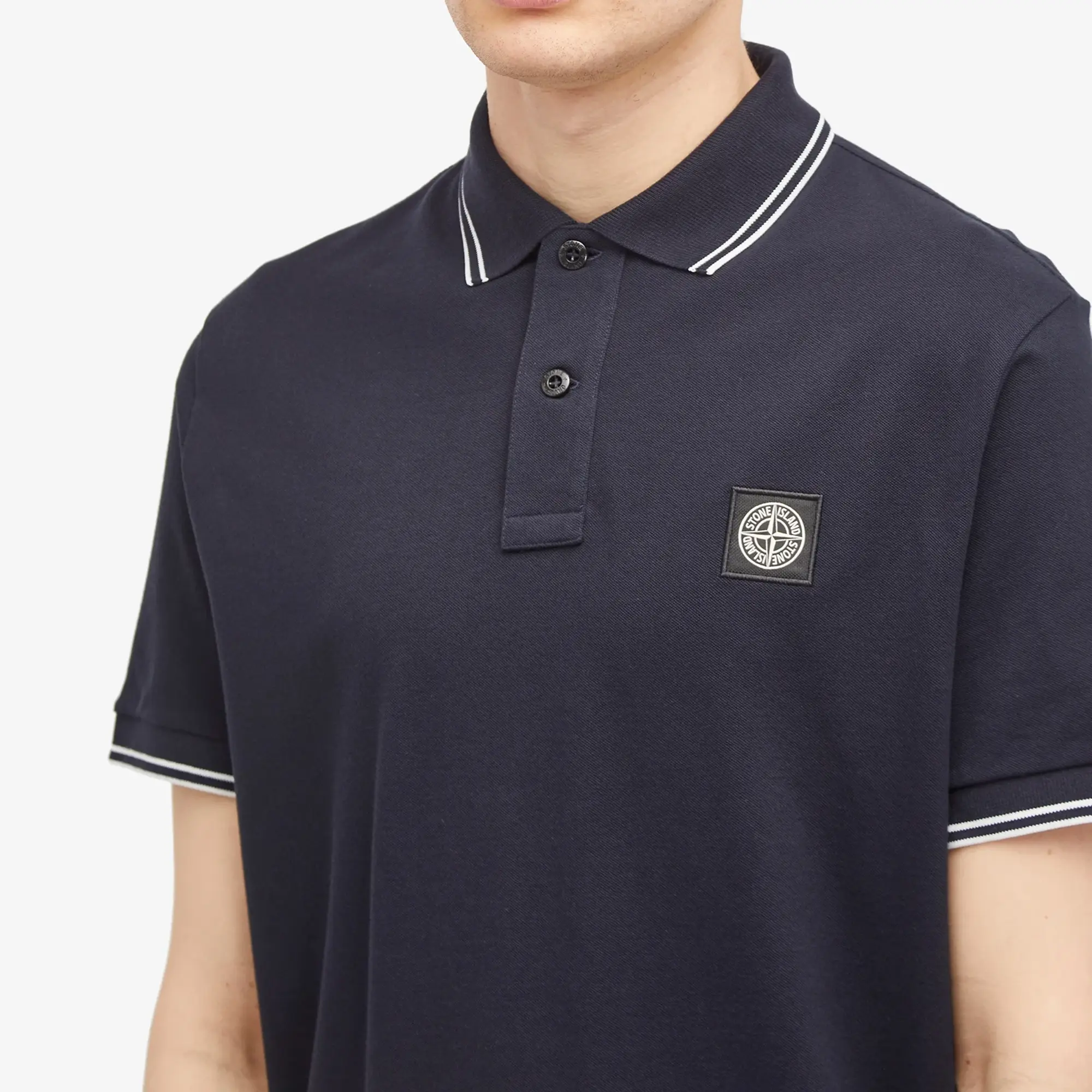 Stone Island Men's Patch Polo Navy