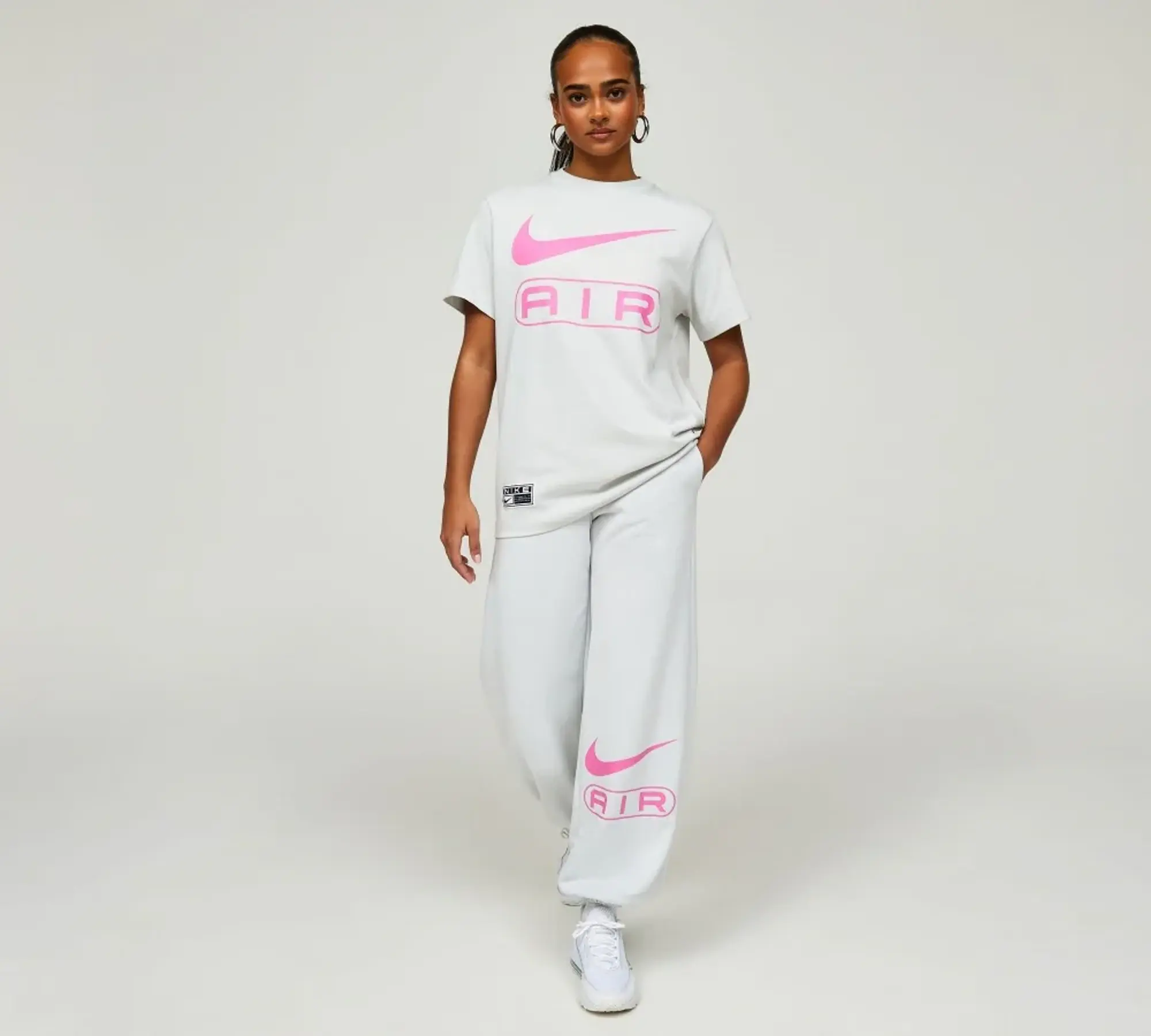 Nike Womens Air Fleece Jogger - White - Size S - White