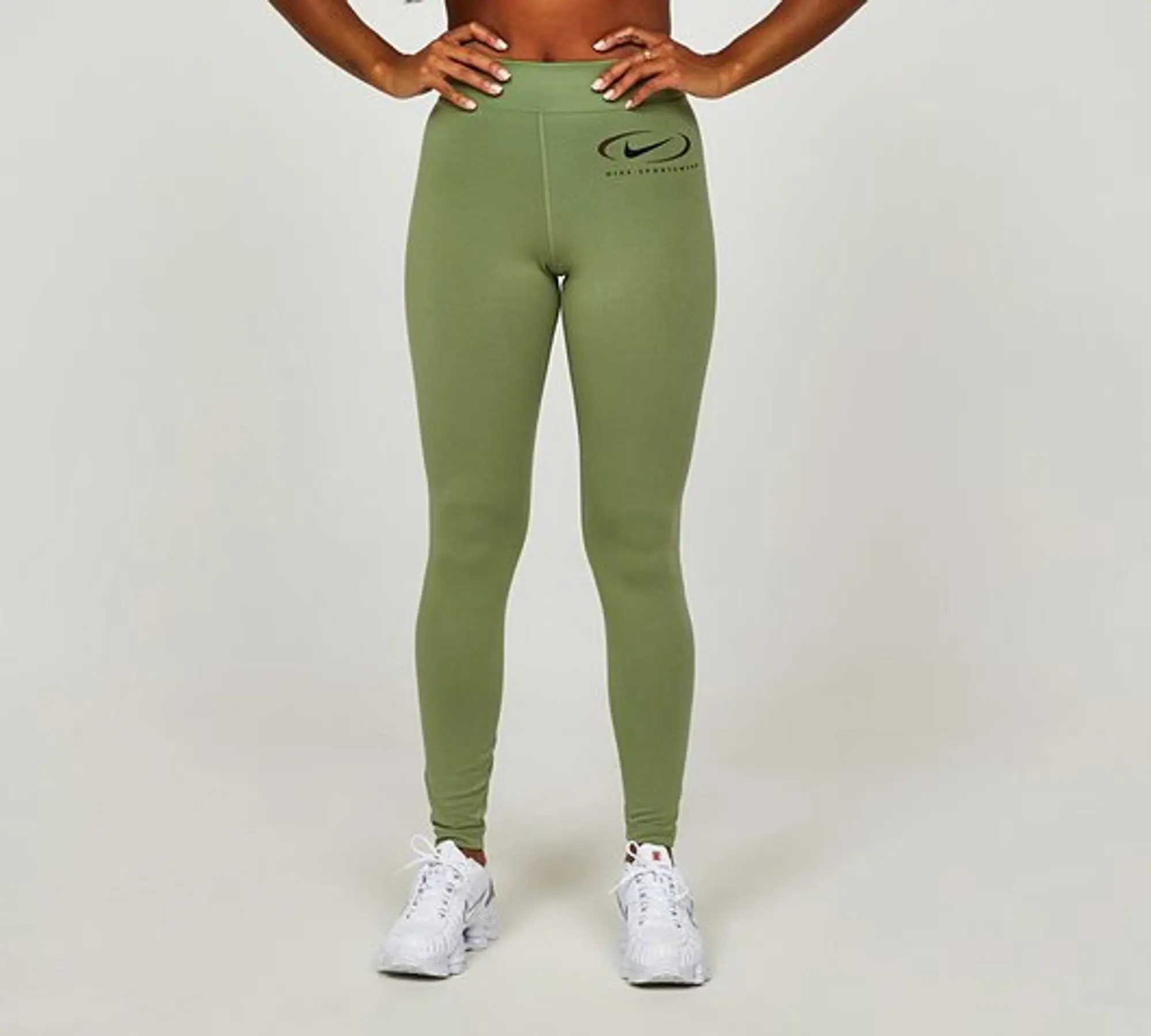 Nike Womens Gel Swoosh High-Waist Legging - Green - Size XS - Green