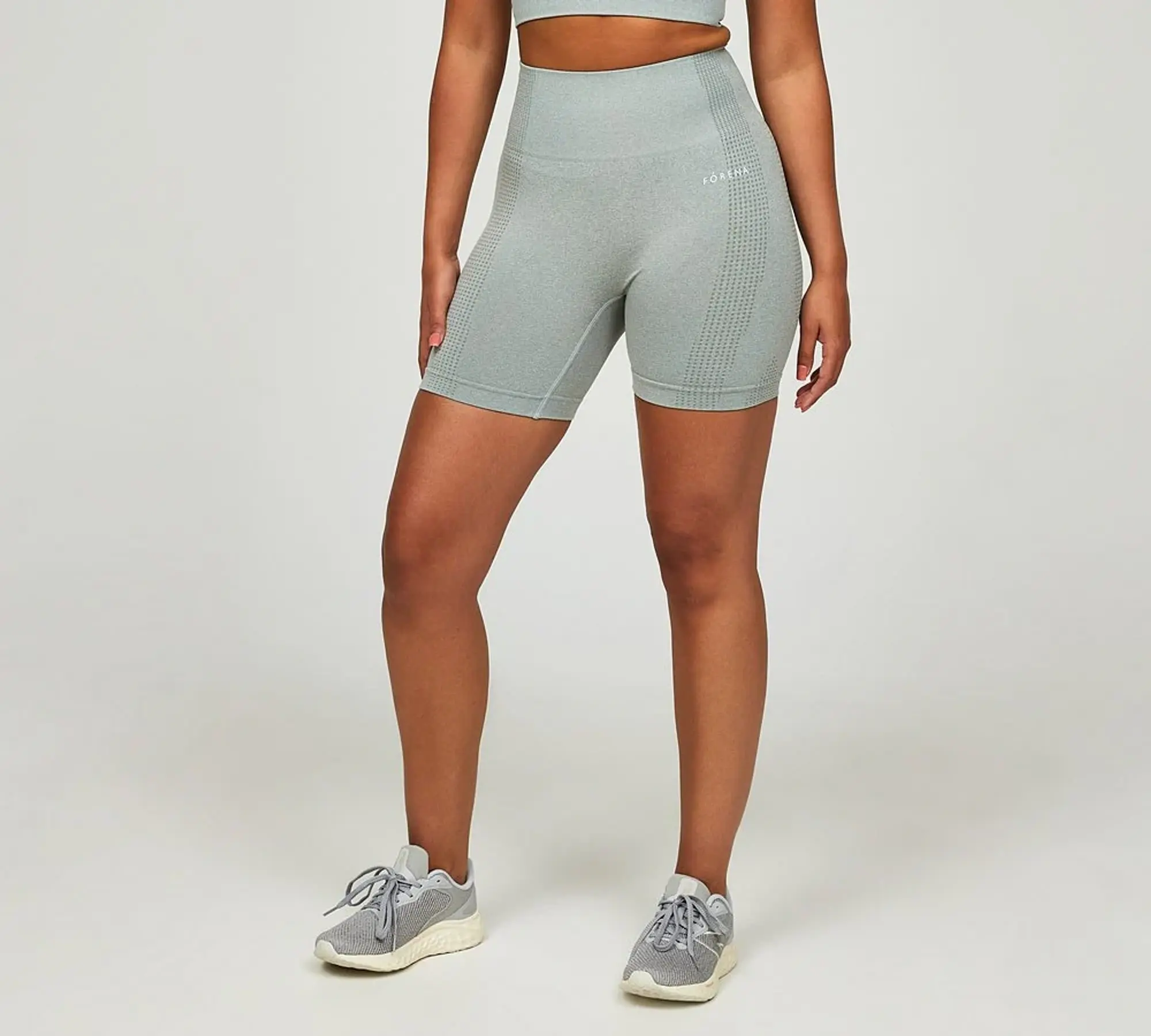 Forena Womens Seamless Hi-Waisted 5 Inch Short - Green - Size M/L - Green