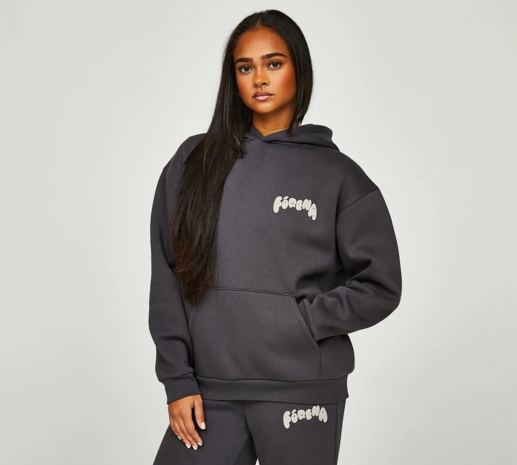 Forena Womens Cloud Nine Overhead Hoodie  - Grey - Size L - Grey