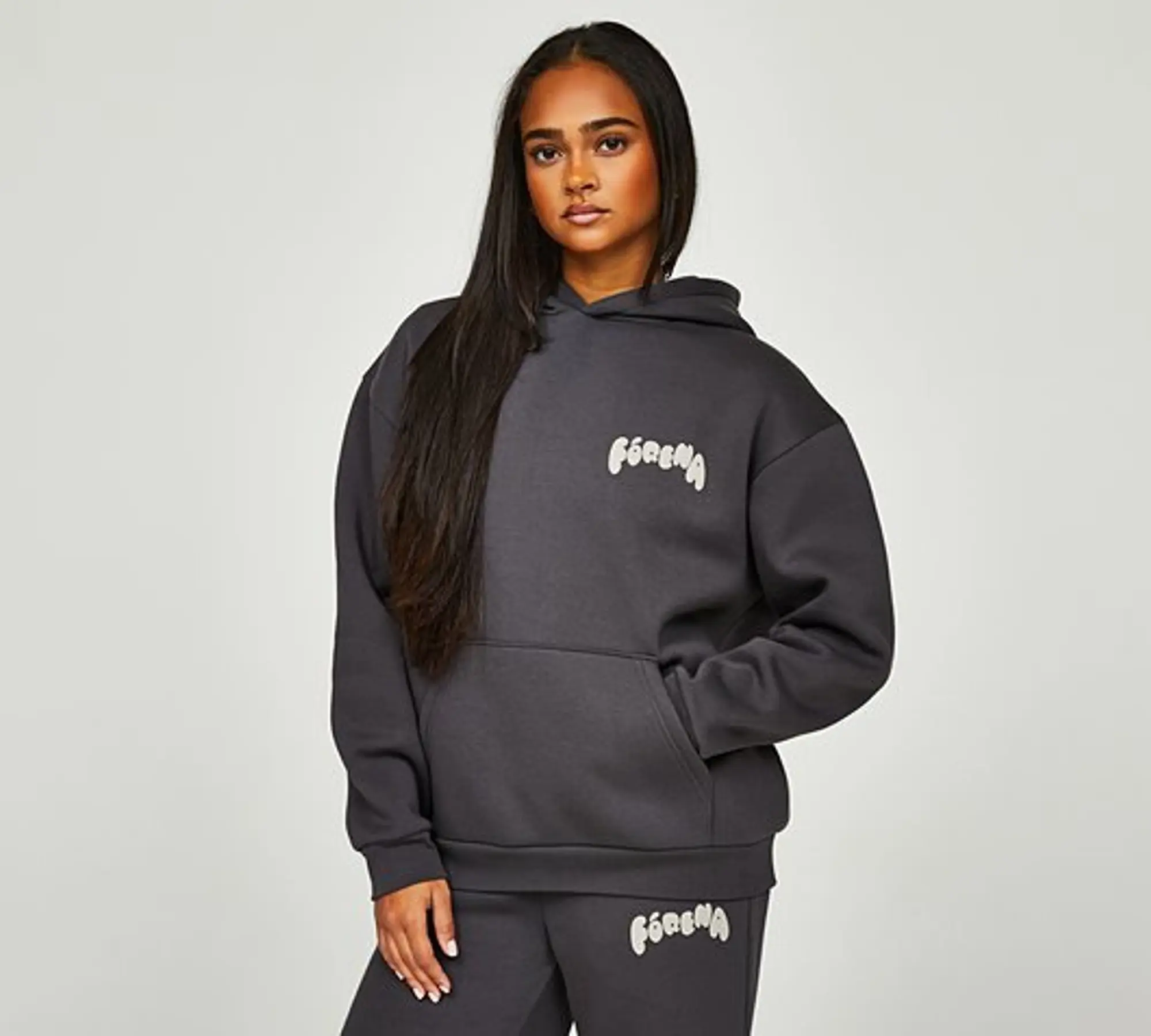 Forena Womens Cloud Nine Overhead Hoodie  - Grey - Size L - Grey