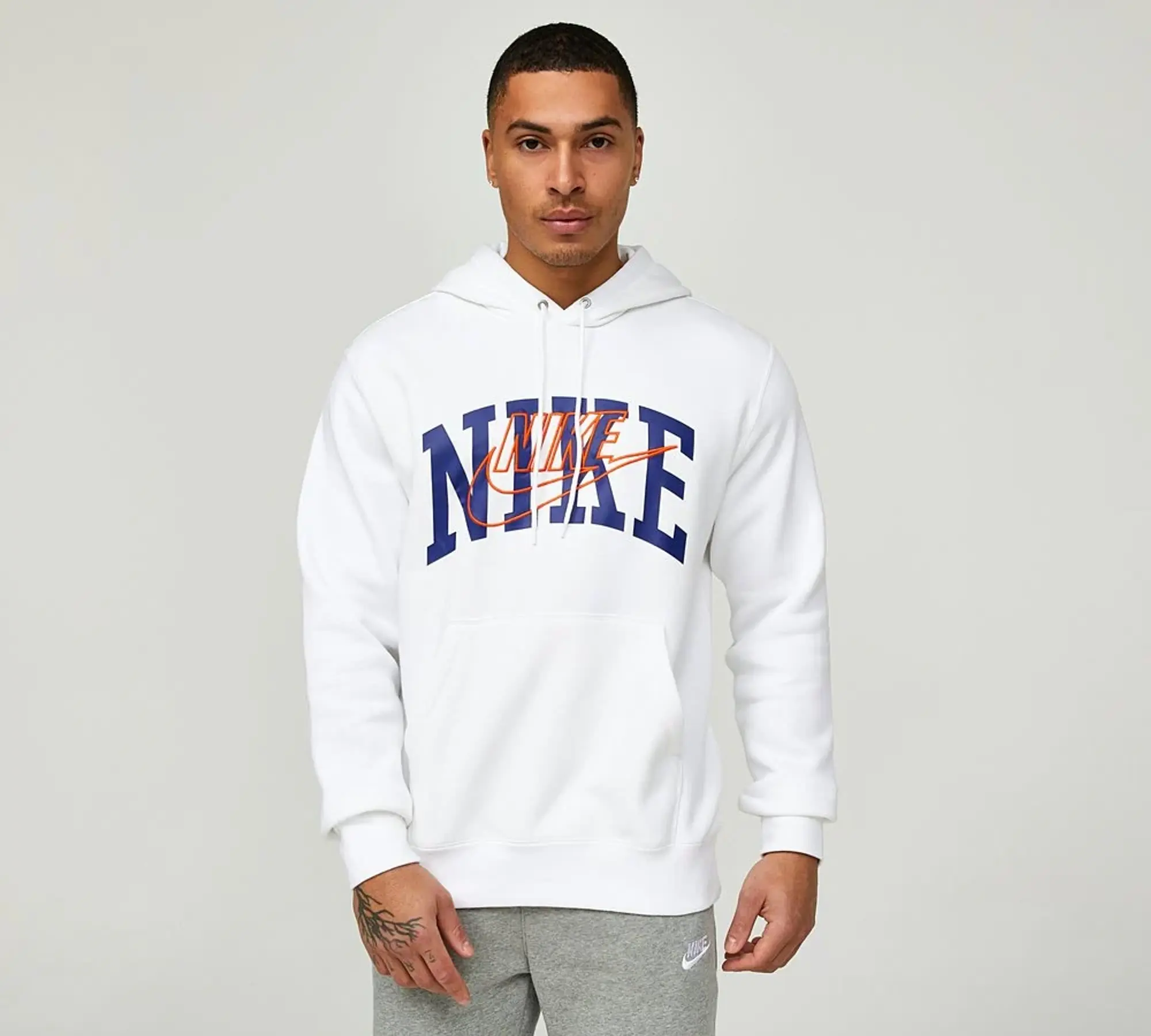 Nike Varsity Arched Overhead Hoodie - White - Size XS - White