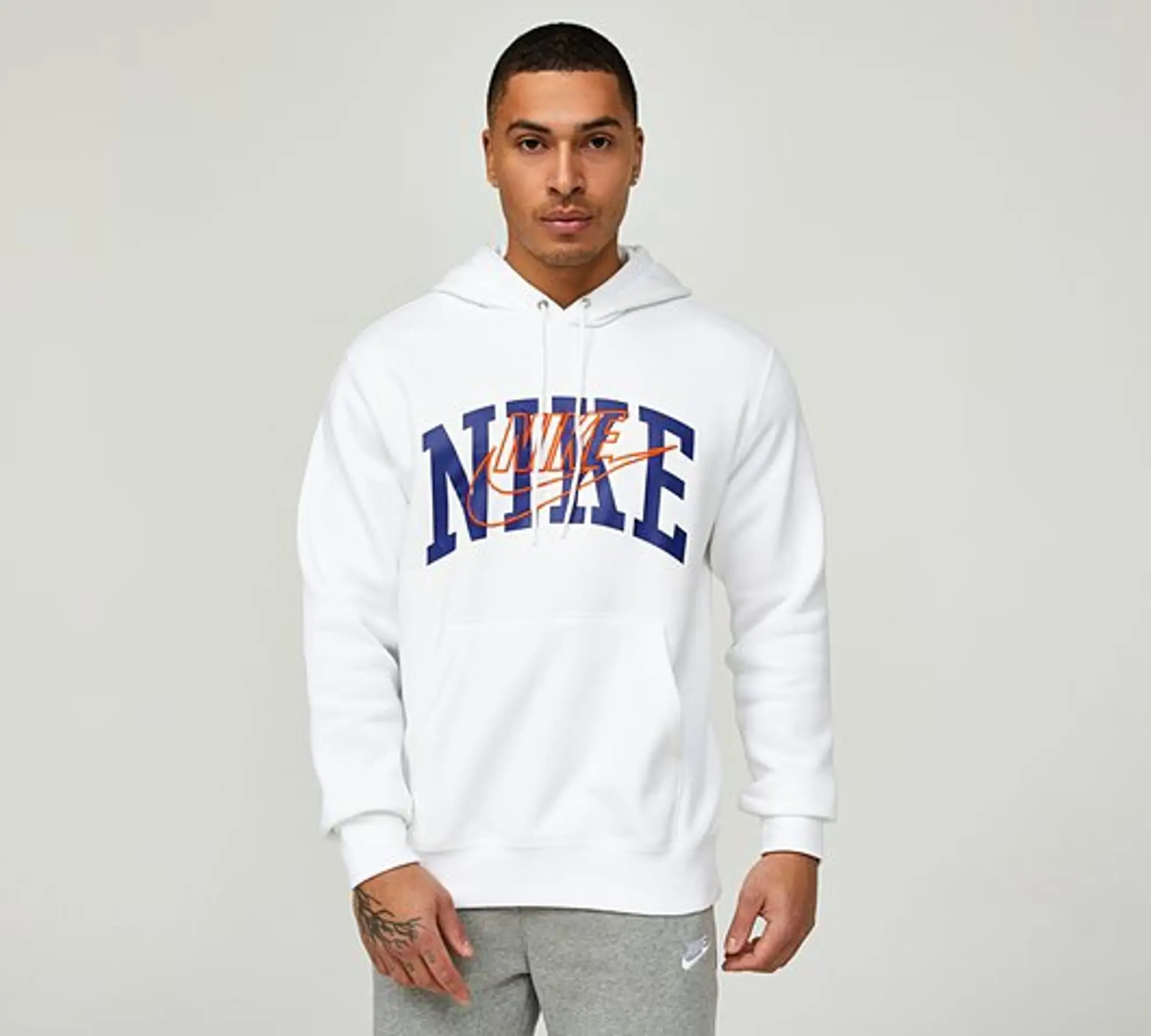 Nike Varsity Arched Overhead Hoodie - White - Size XS - White
