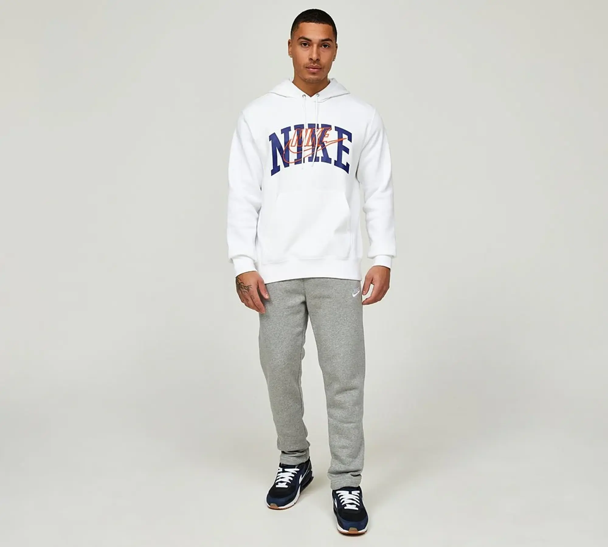 Nike Varsity Arched Overhead Hoodie - White - Size XS - White