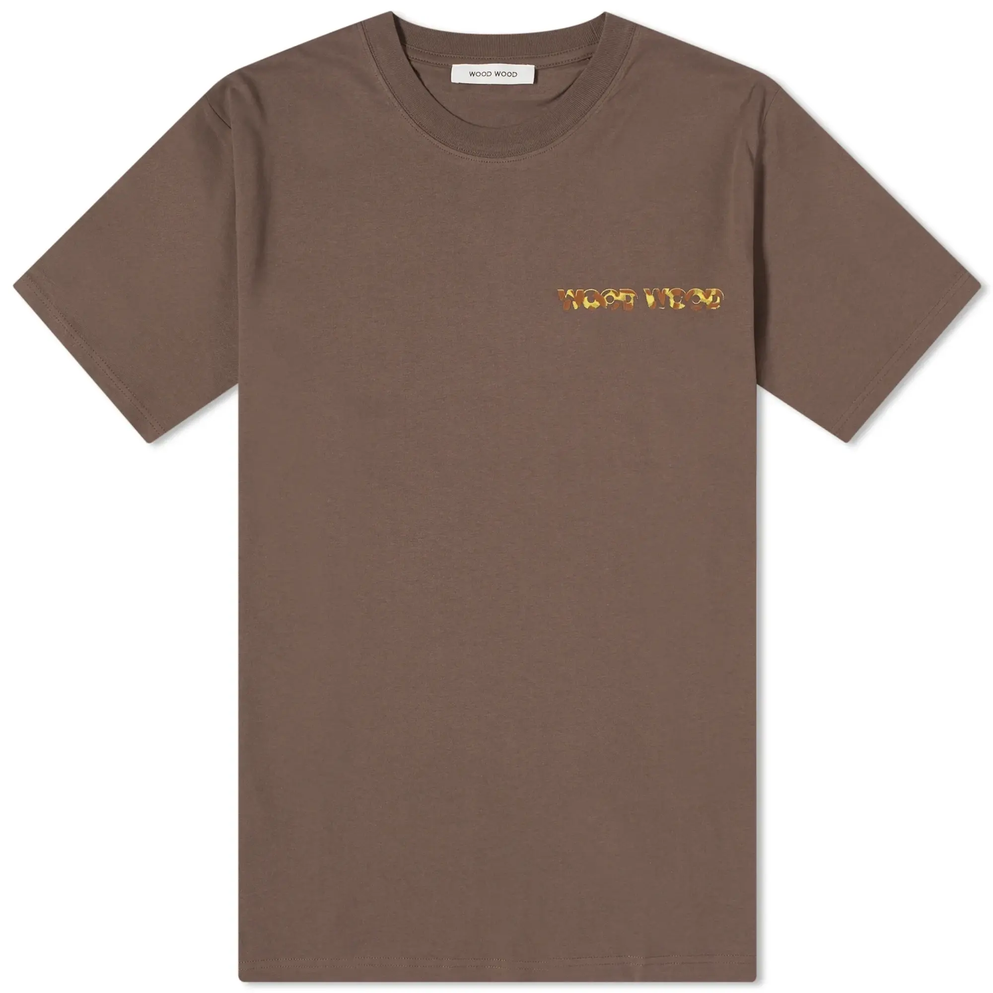 Wood Wood Men's Bobby Logo T-Shirt Dark Brown