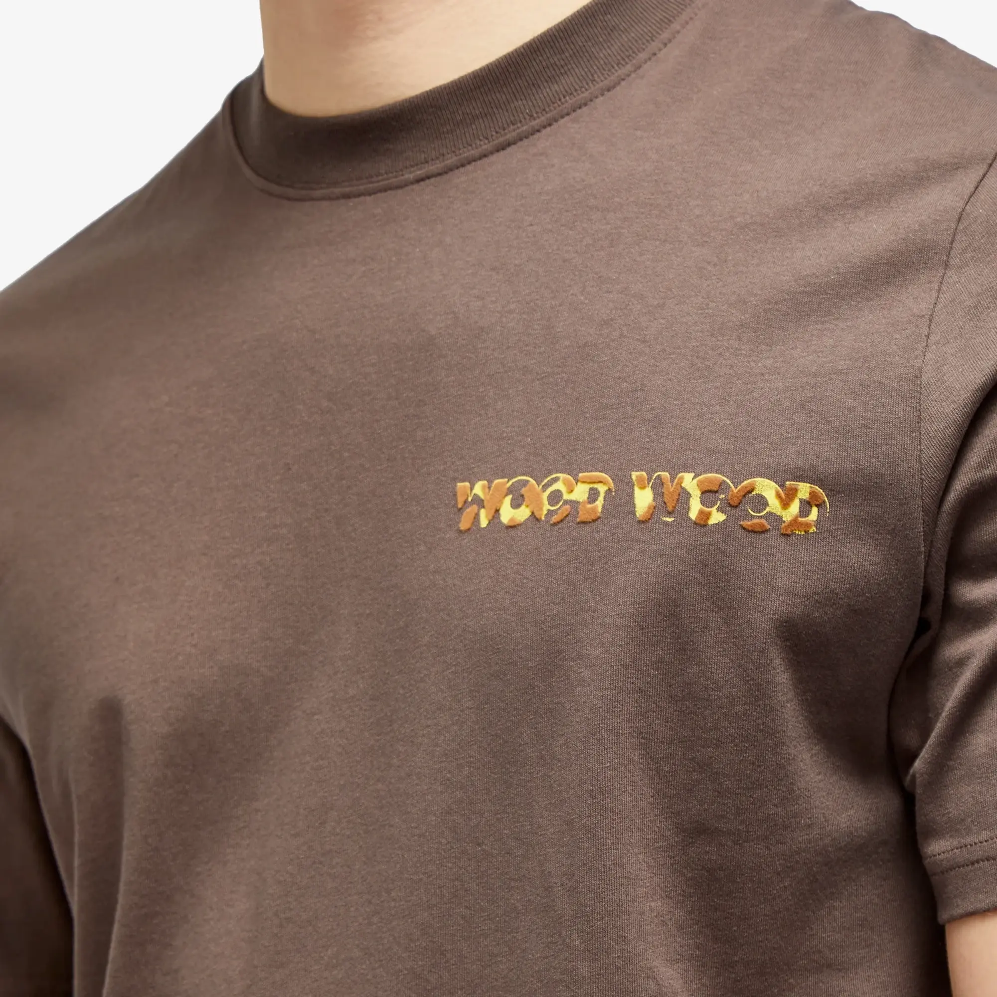 Wood Wood Men's Bobby Logo T-Shirt Dark Brown