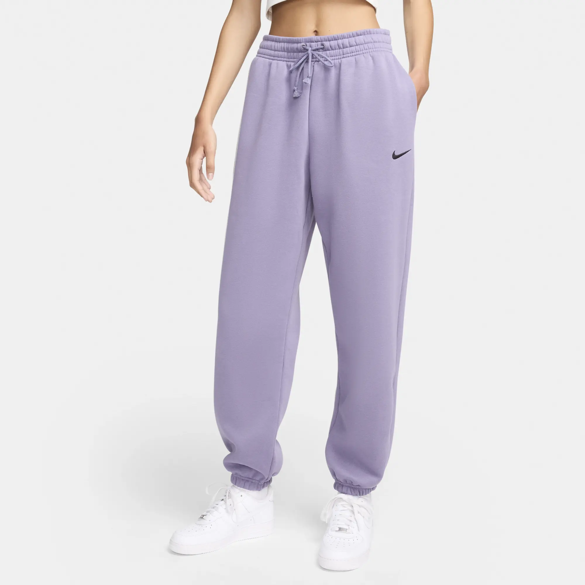 Nike Womens Phoenix Oversized Fleece Pant - Purple - Size M - Purple