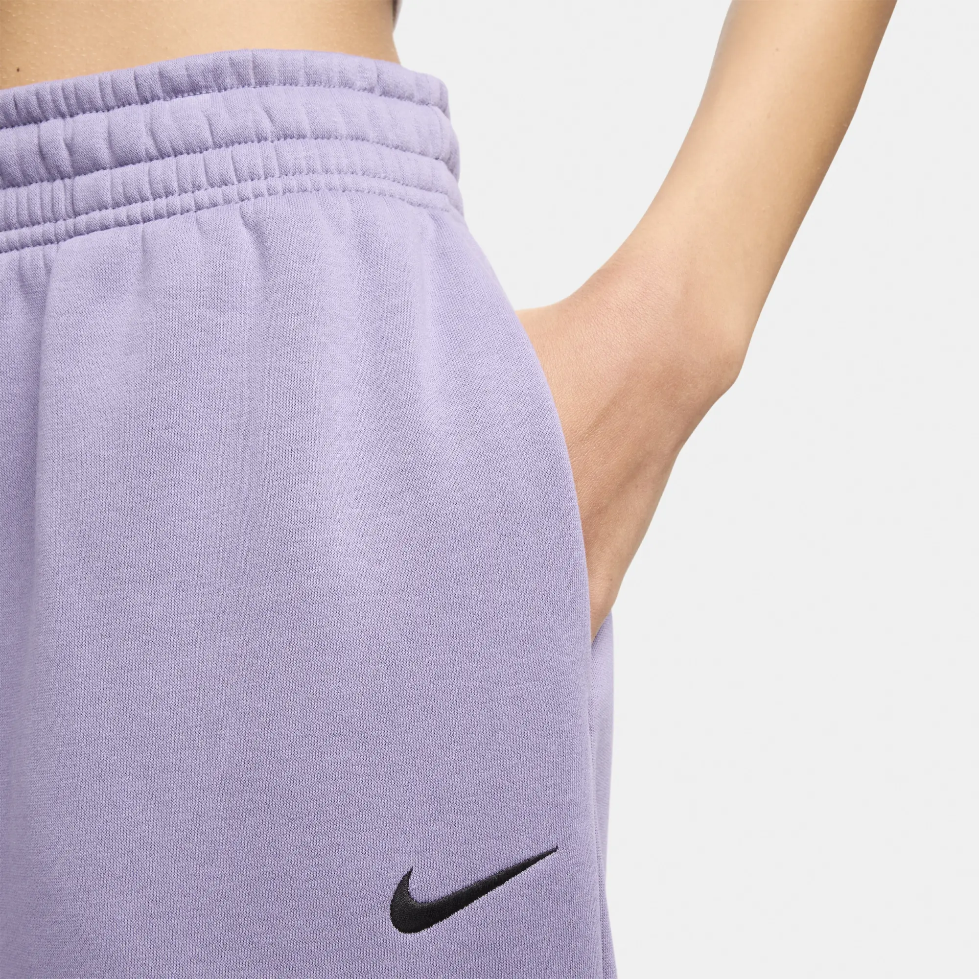 Nike Womens Phoenix Oversized Fleece Pant - Purple - Size M - Purple