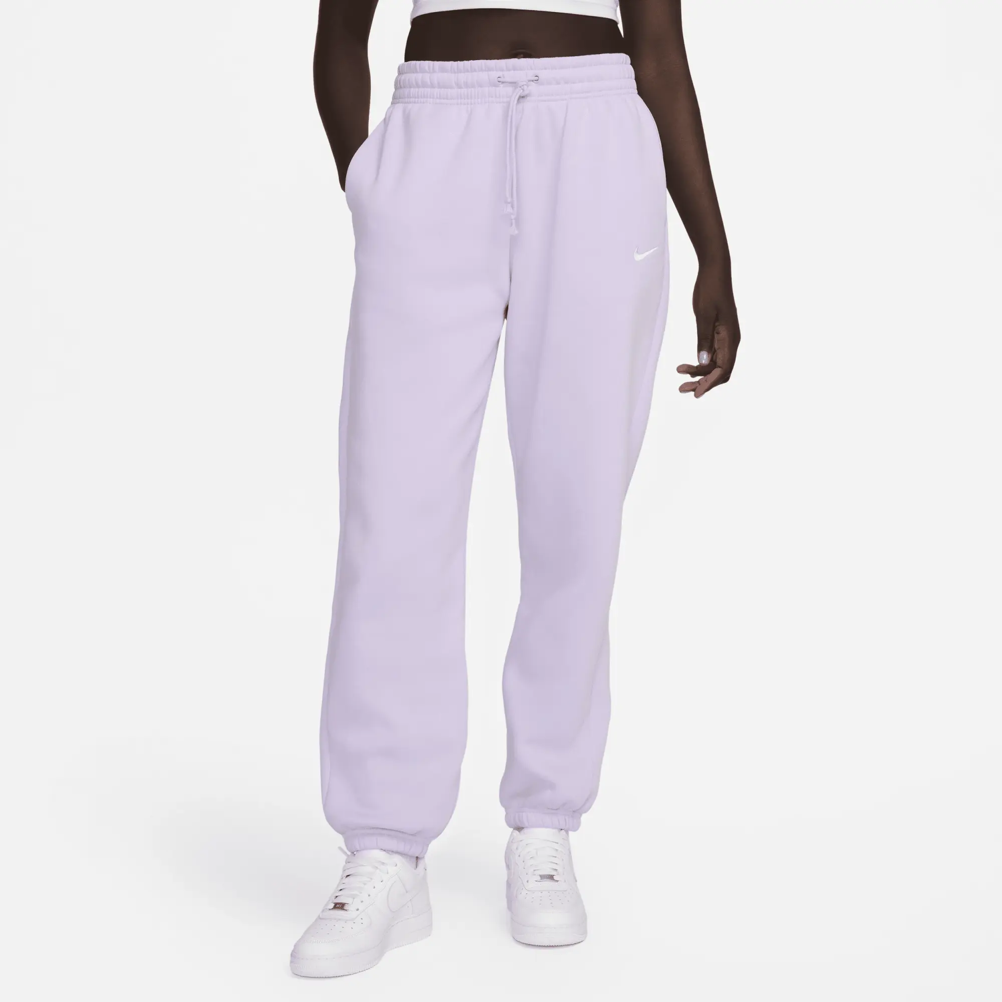 Nike Womens Phoenix Oversized Fleece Pant - Purple - Size M - Purple