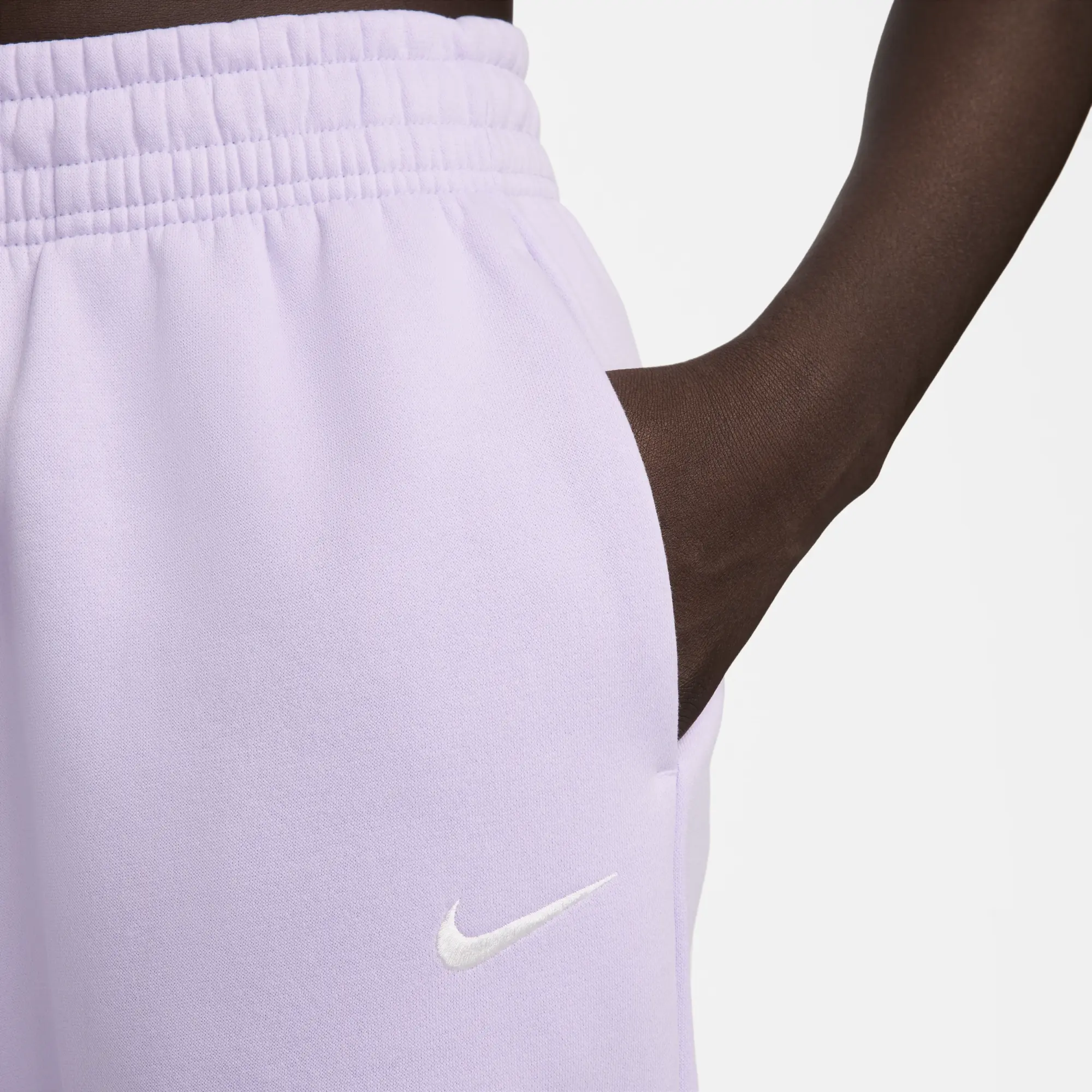 Nike Womens Phoenix Oversized Fleece Pant - Purple - Size M - Purple