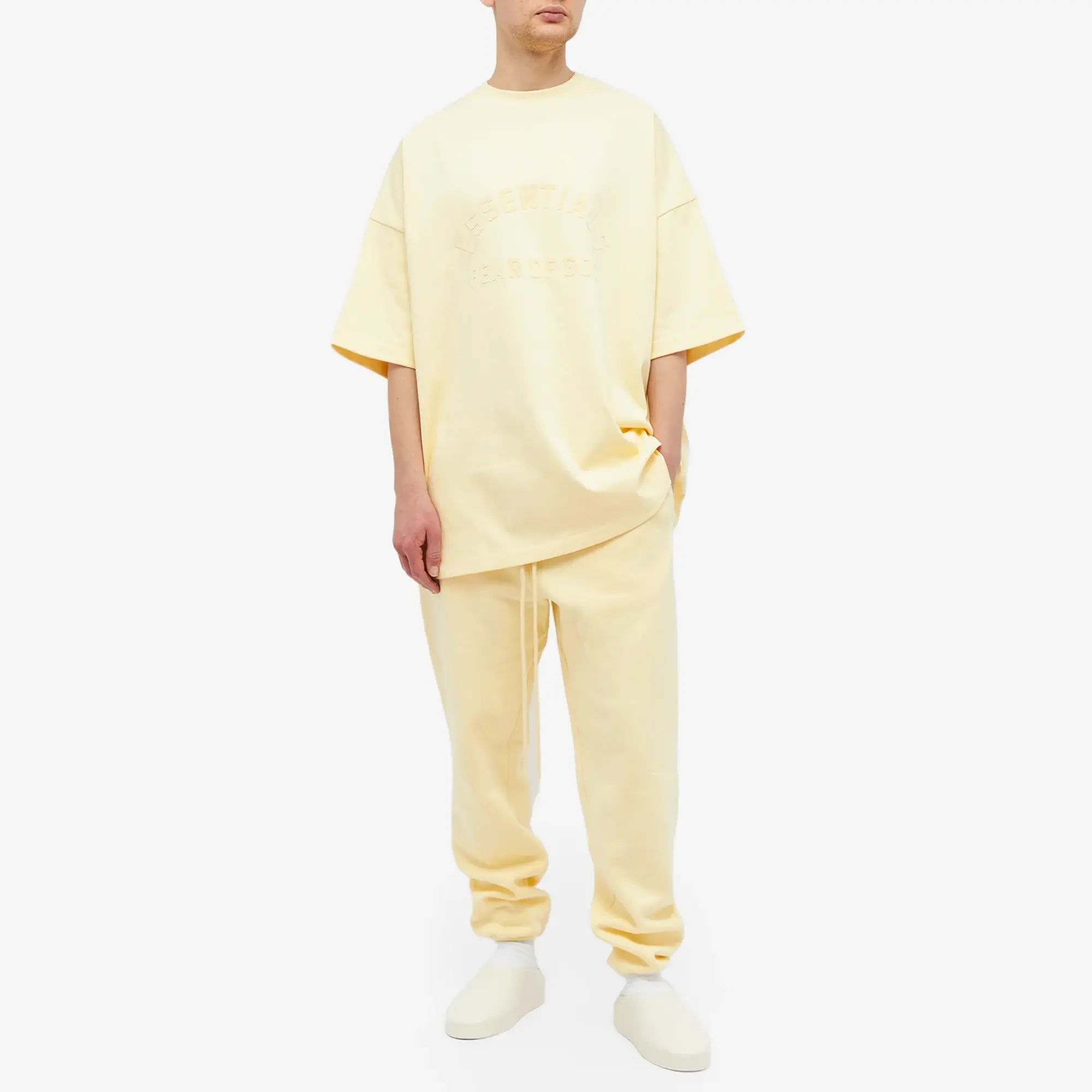 Fear of God ESSENTIALS Men's Spring Printed Logo T-Shirt Garden Yellow