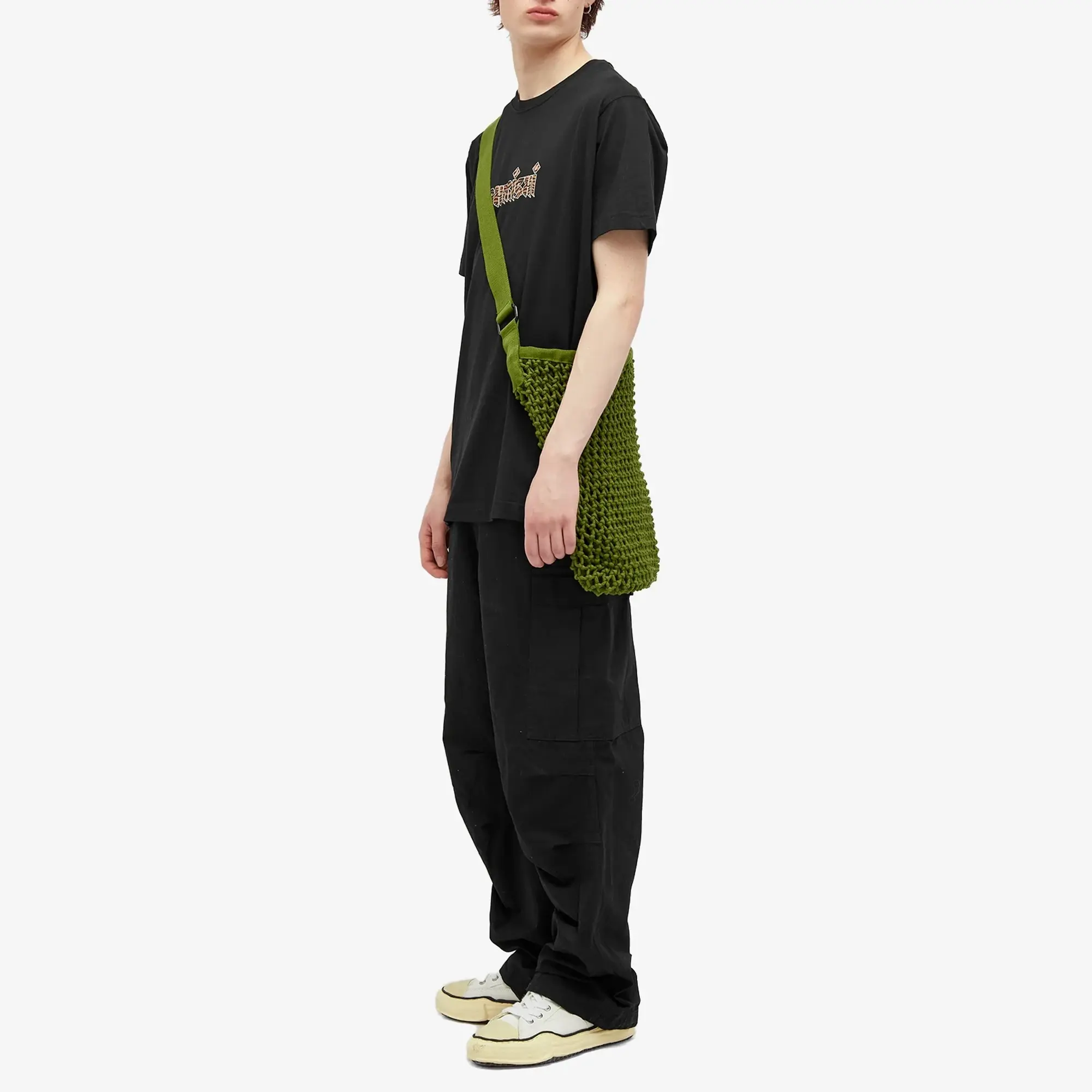Maharishi Men's Tiger Fur Calligraphy T-Shirt Black