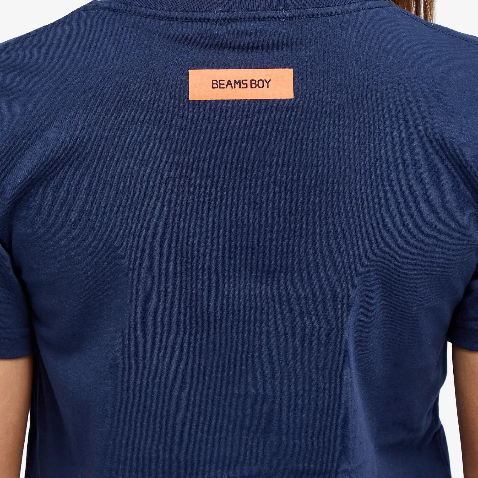 Beams Boy Women's BB Logo Pocket T-Shirt Navy