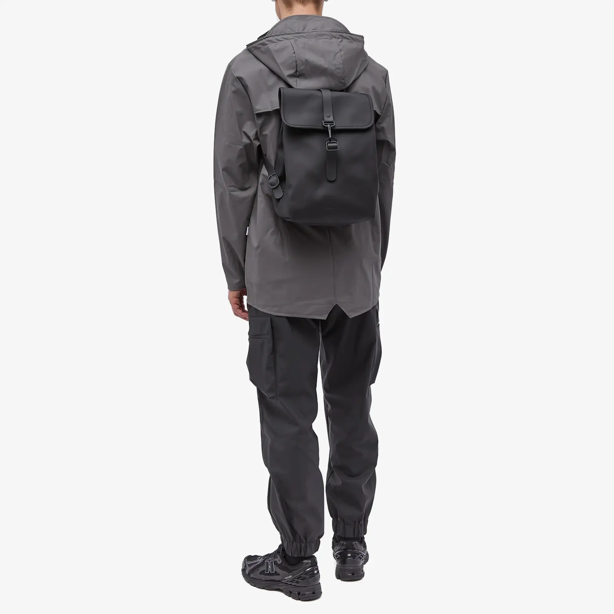 Rains Bucket unisex waterproof backpack in black