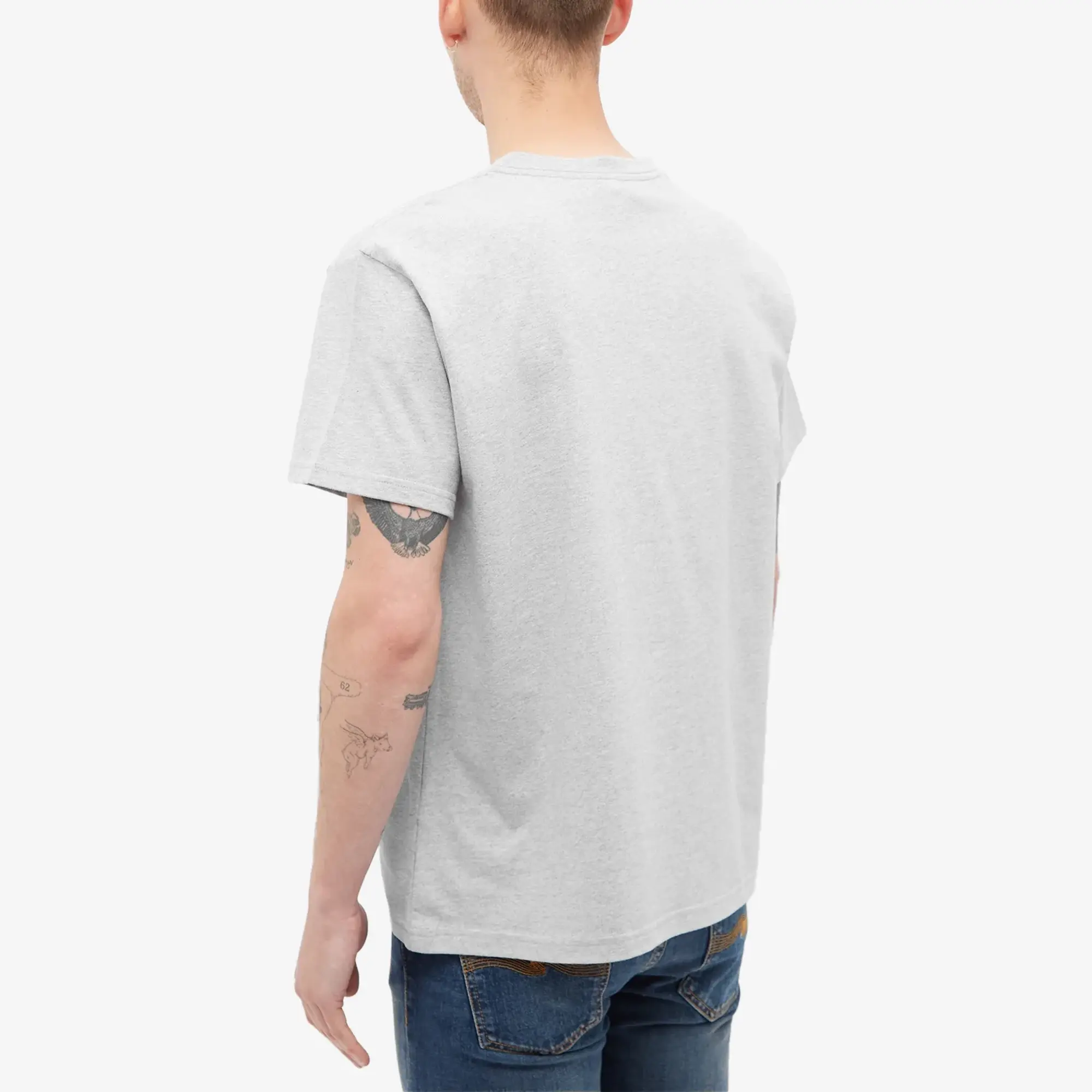 Nudie Jeans Co Nudie Leffe Pocket Tee Grey Melange