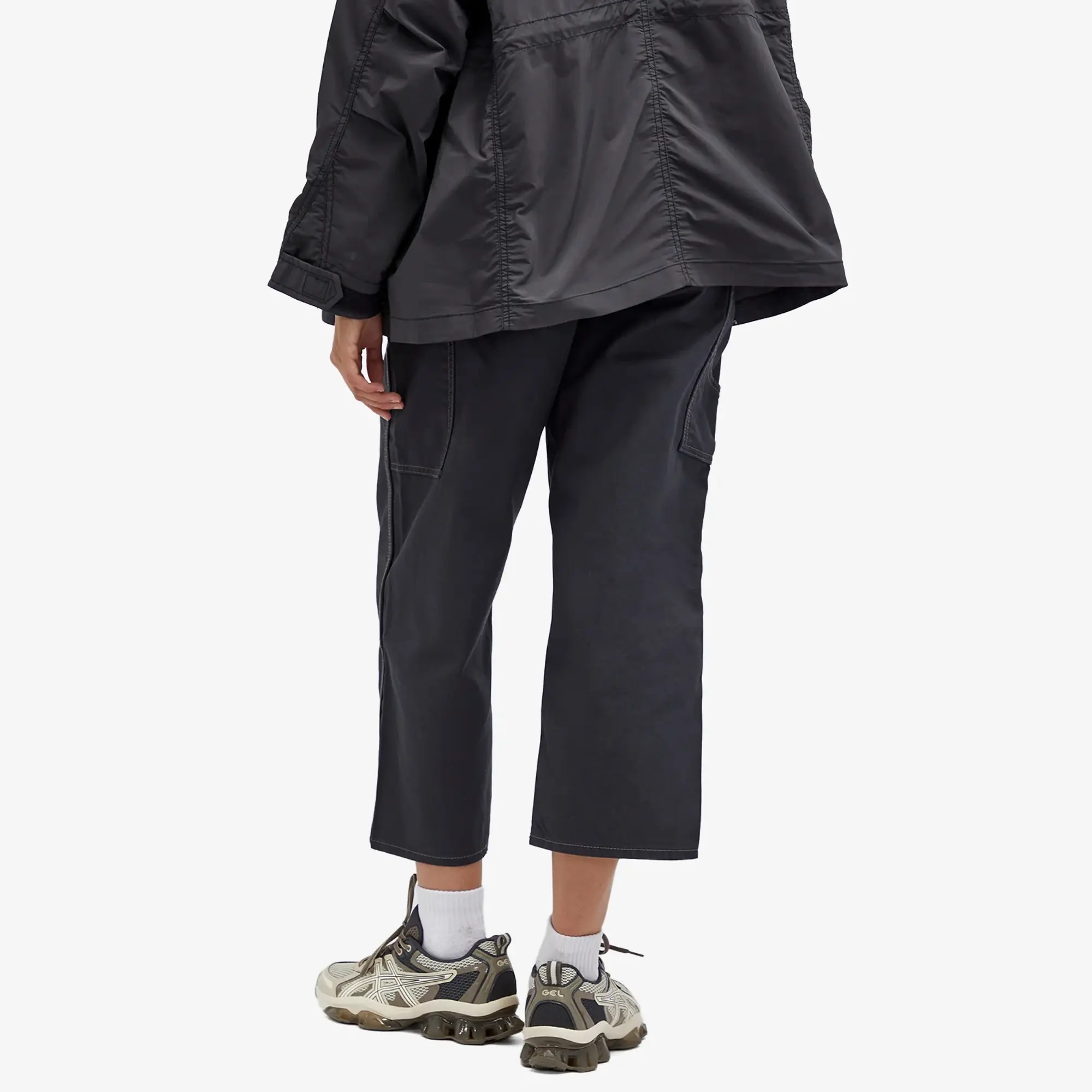 Beams Boy Women's Knee Painter Trousers Charcoal Grey