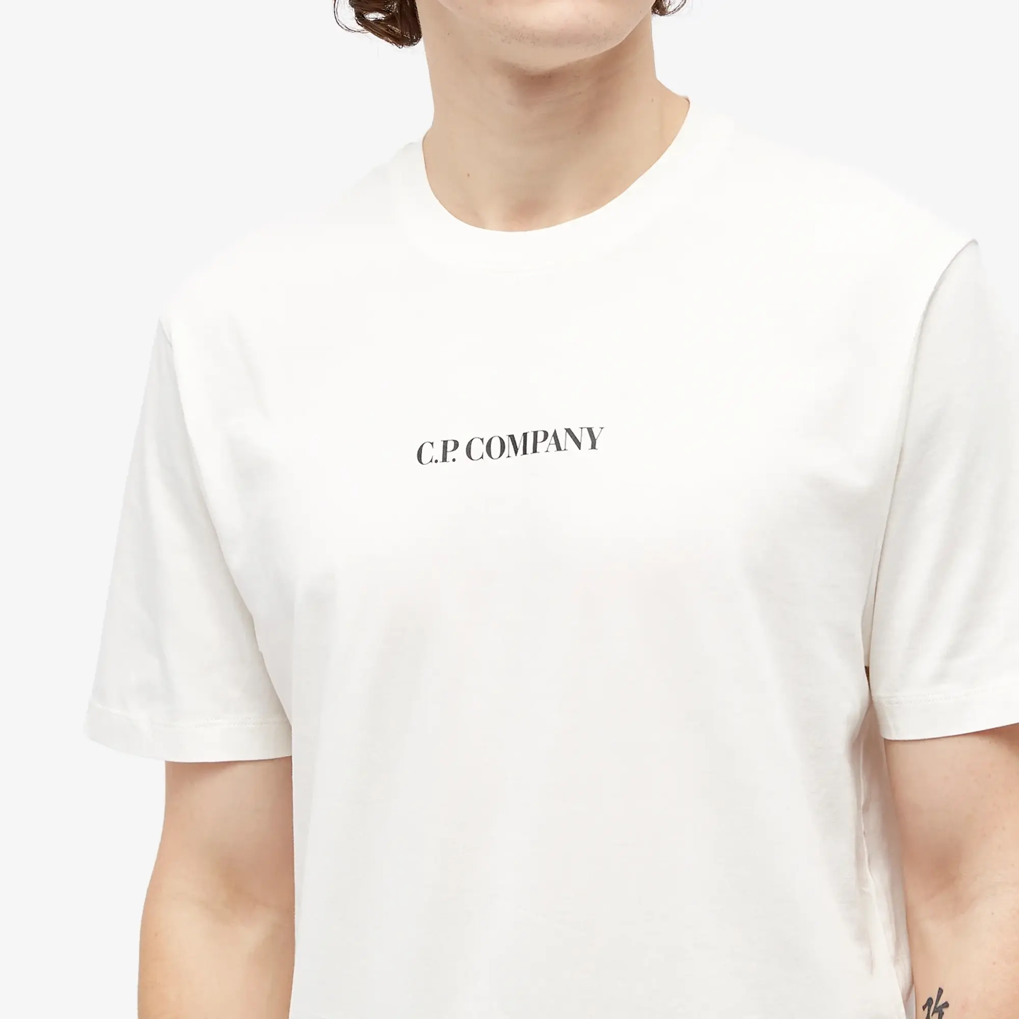 C.P. Company Men's Logo Detail T-Shirt Gauze White