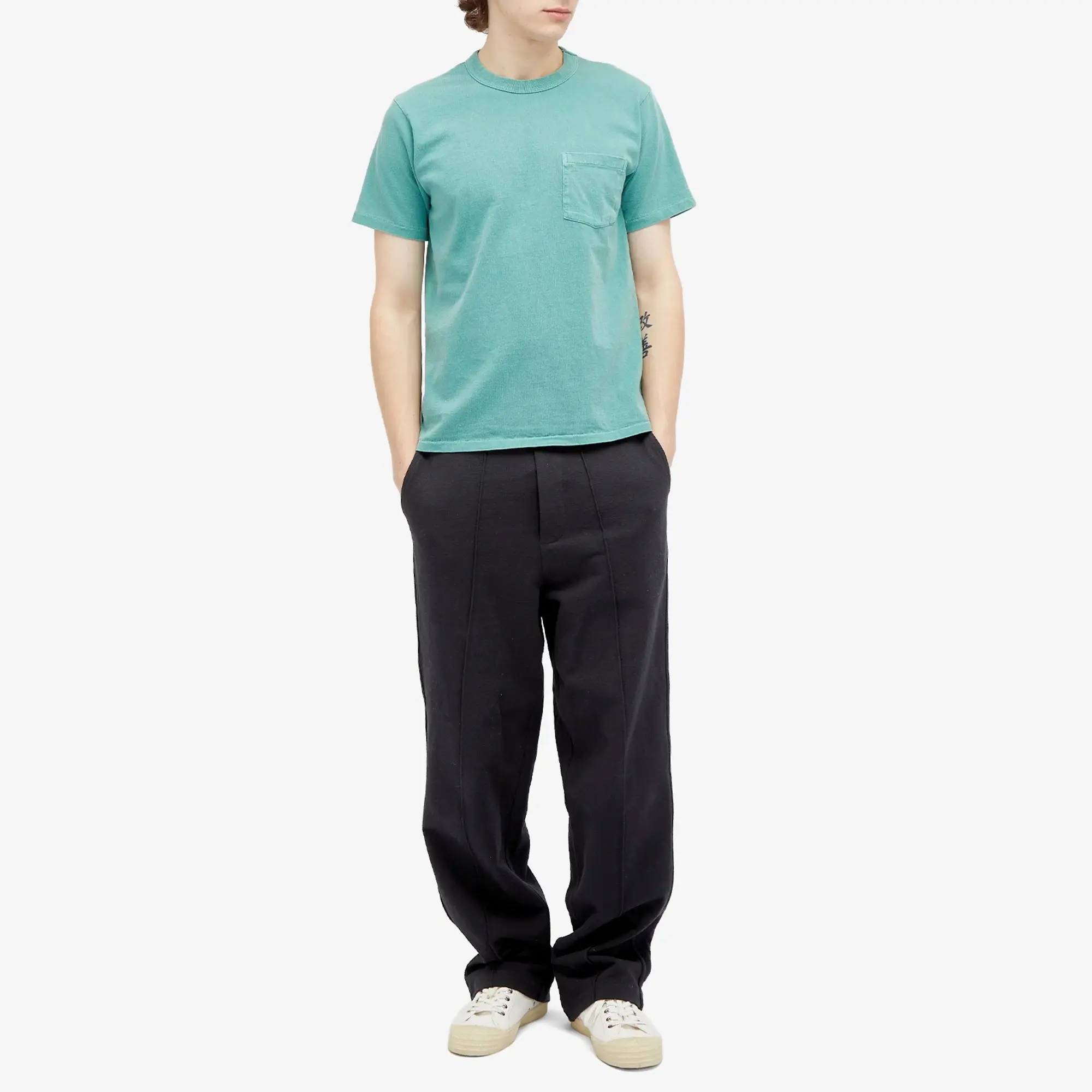 Asics Velva Sheen Men's Pigment Dyed Pocket T-Shirt Foggy Green