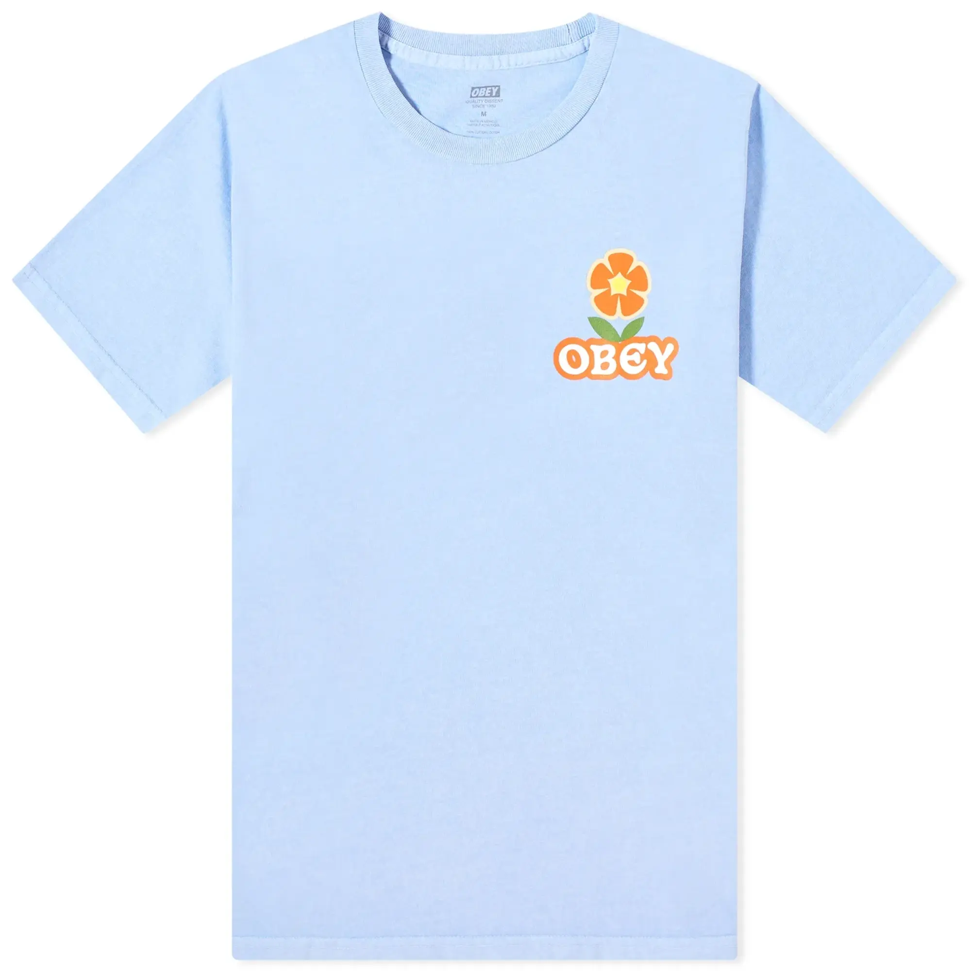 Obey Men's Make Art Not War Flower T-Shirt Pigment Hydrangea