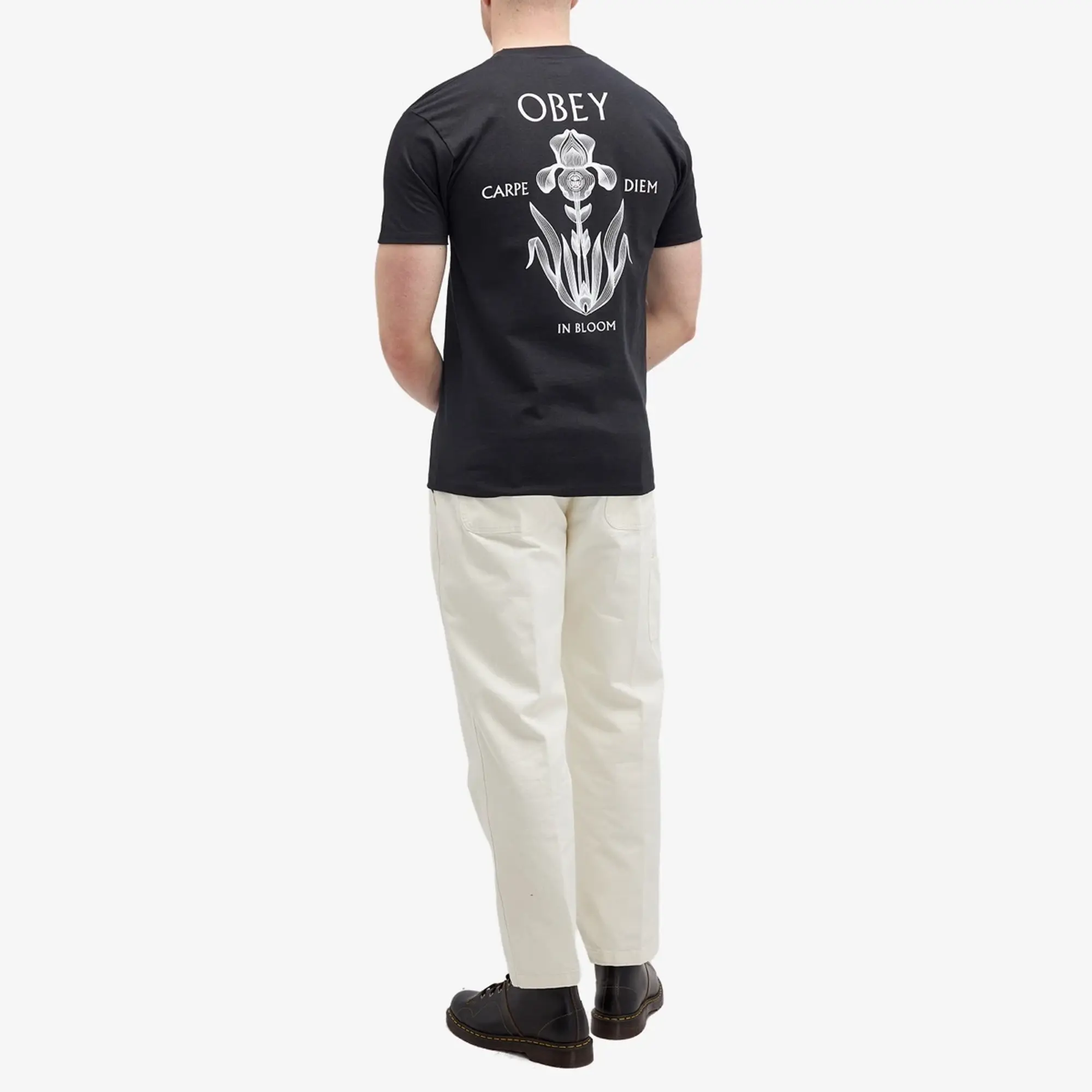 Obey Men's Iris In Bloom T-Shirt Black