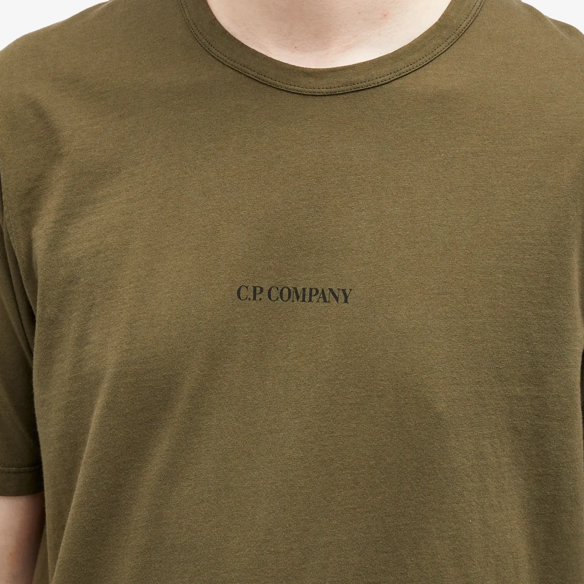 C.P. Company Men's Central Logo T-Shirt Ivy Green