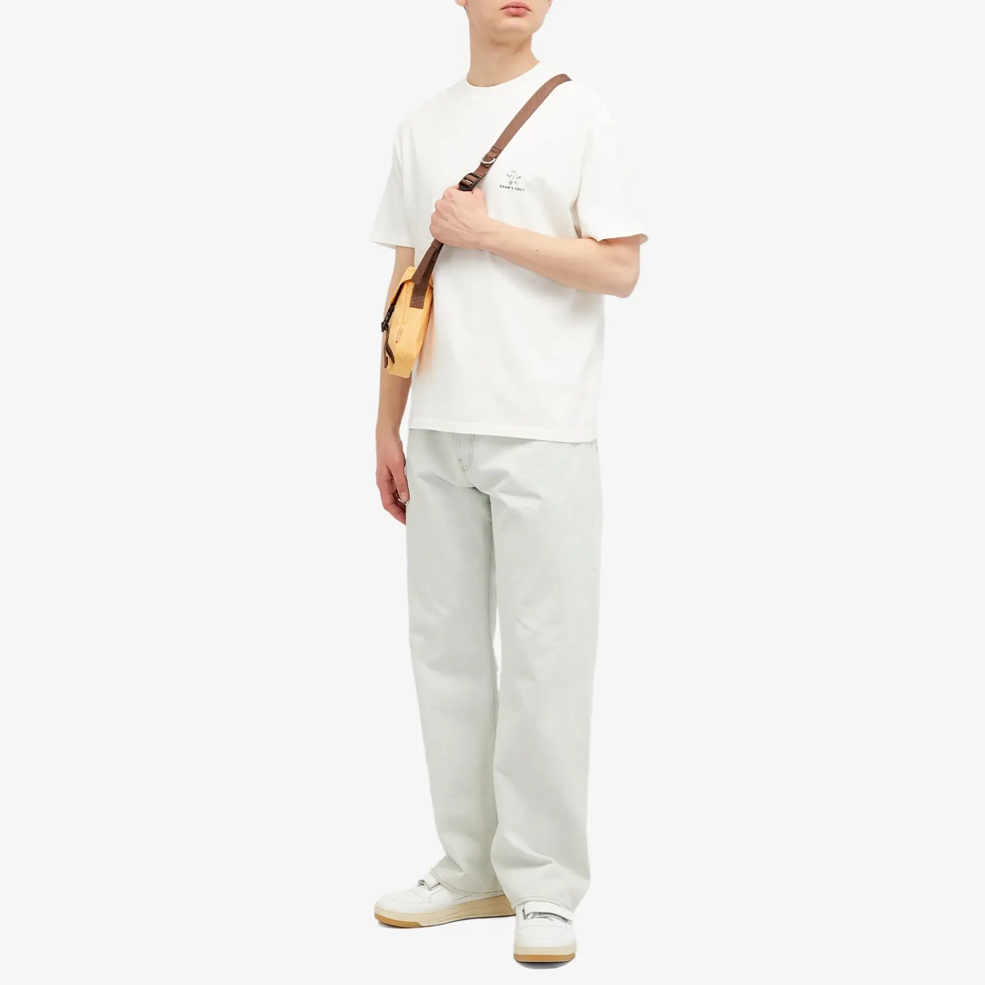 Bram's Fruit Men's Outline Lemon T-Shirt White
